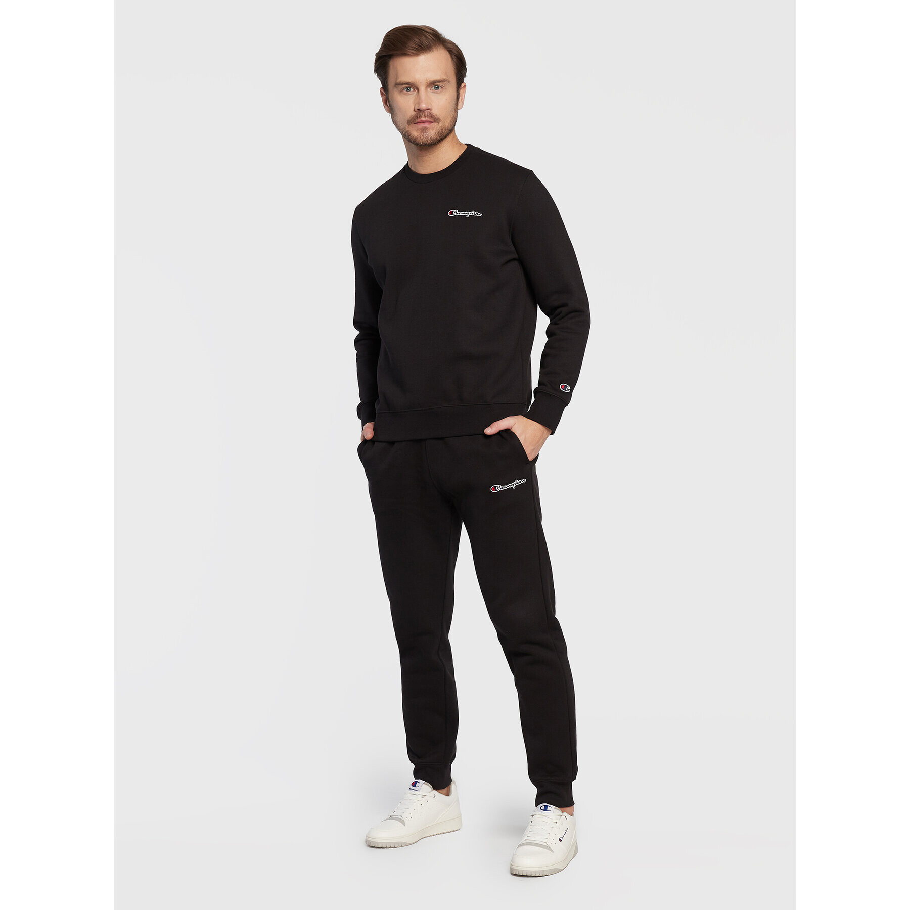 Champion Долнище анцуг Rib Cuff 217867 Черен Regular Fit - Pepit.bg