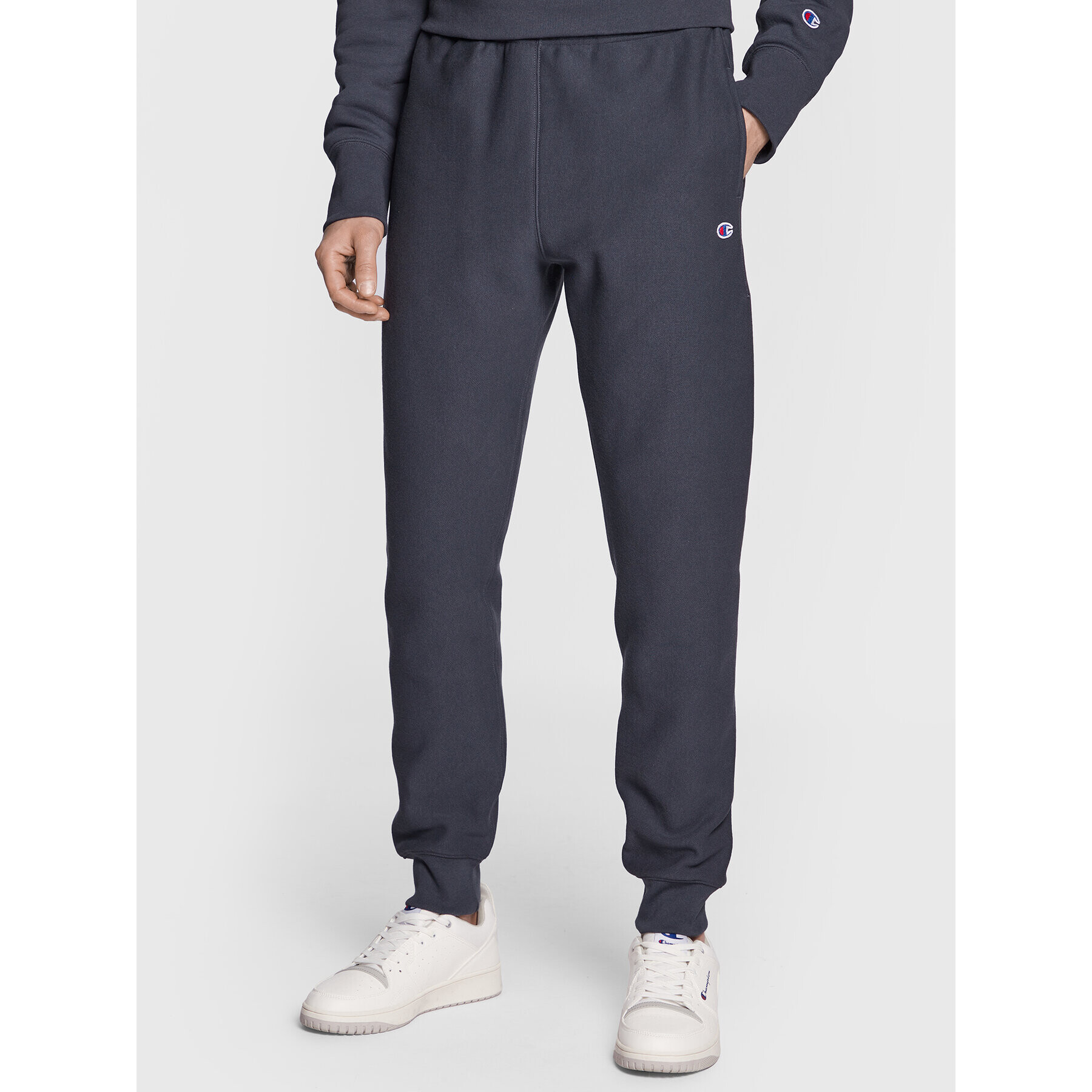 Champion Долнище анцуг Ribbed Cuffs Reverse Weave 216541 Сив Custom Fit - Pepit.bg