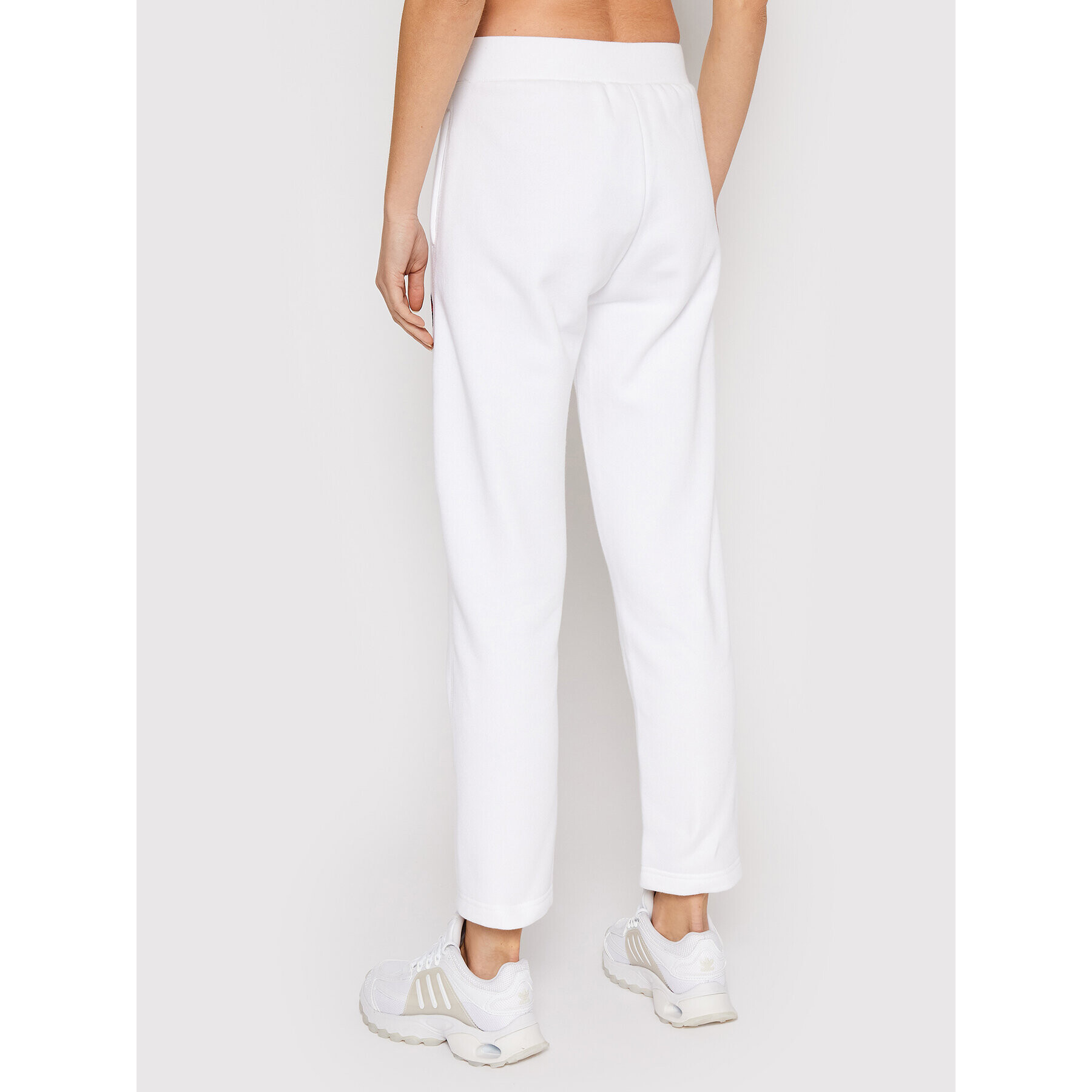 Champion Долнище анцуг Script Logo 114471 Бял Regular Fit - Pepit.bg