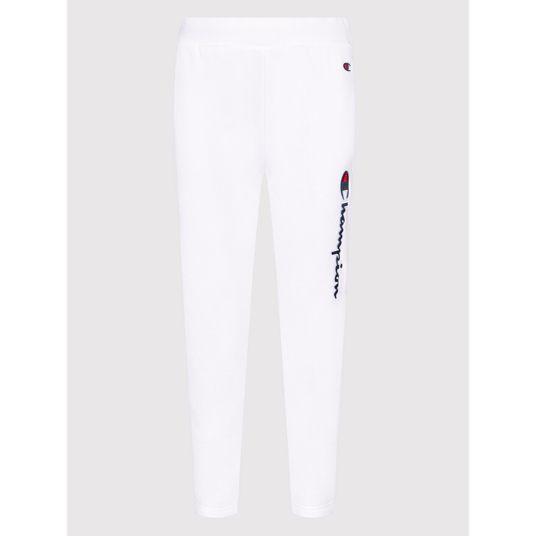 Champion Долнище анцуг Script Logo 114471 Бял Regular Fit - Pepit.bg