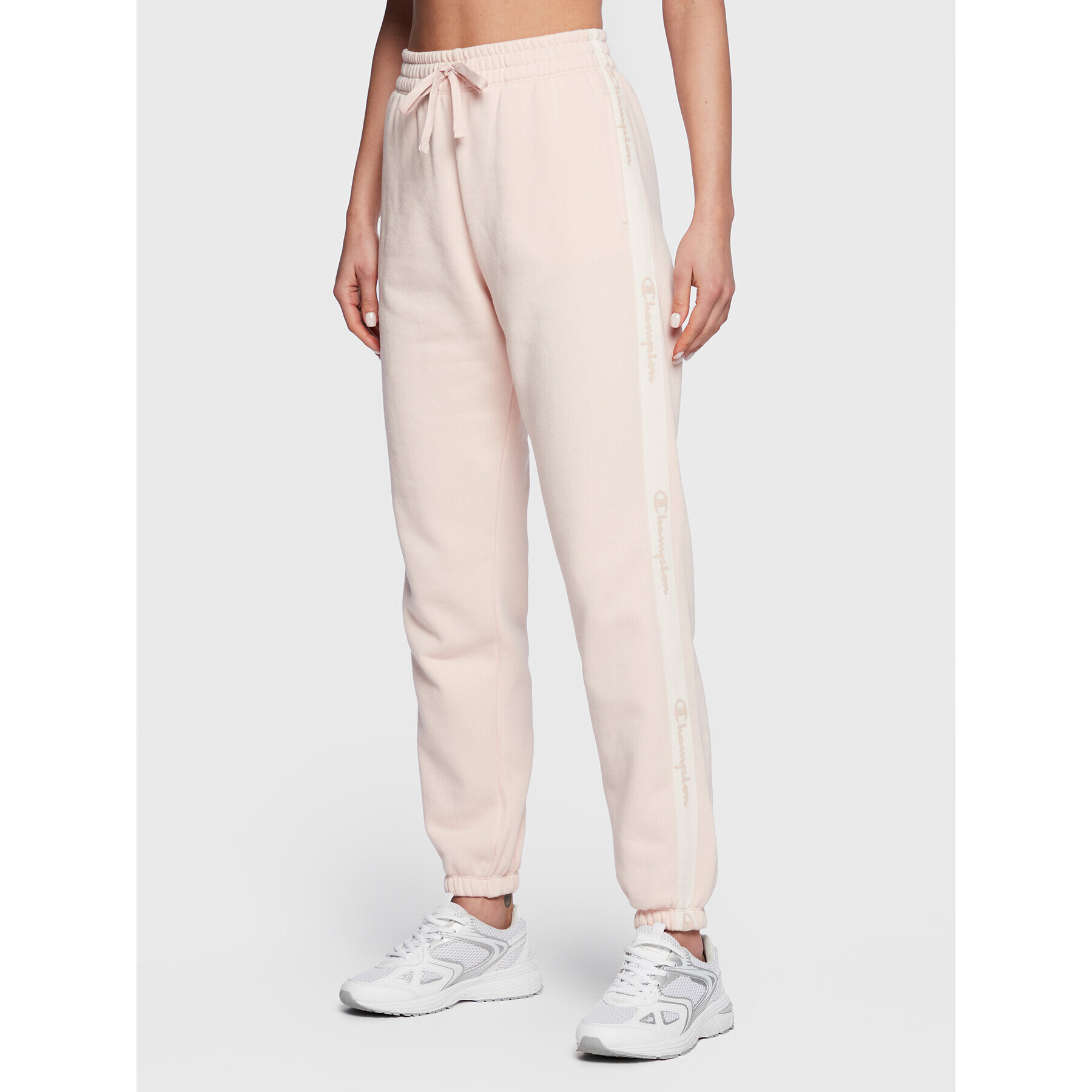 Champion Долнище анцуг Slide Tape 115576 Розов Regular Fit - Pepit.bg