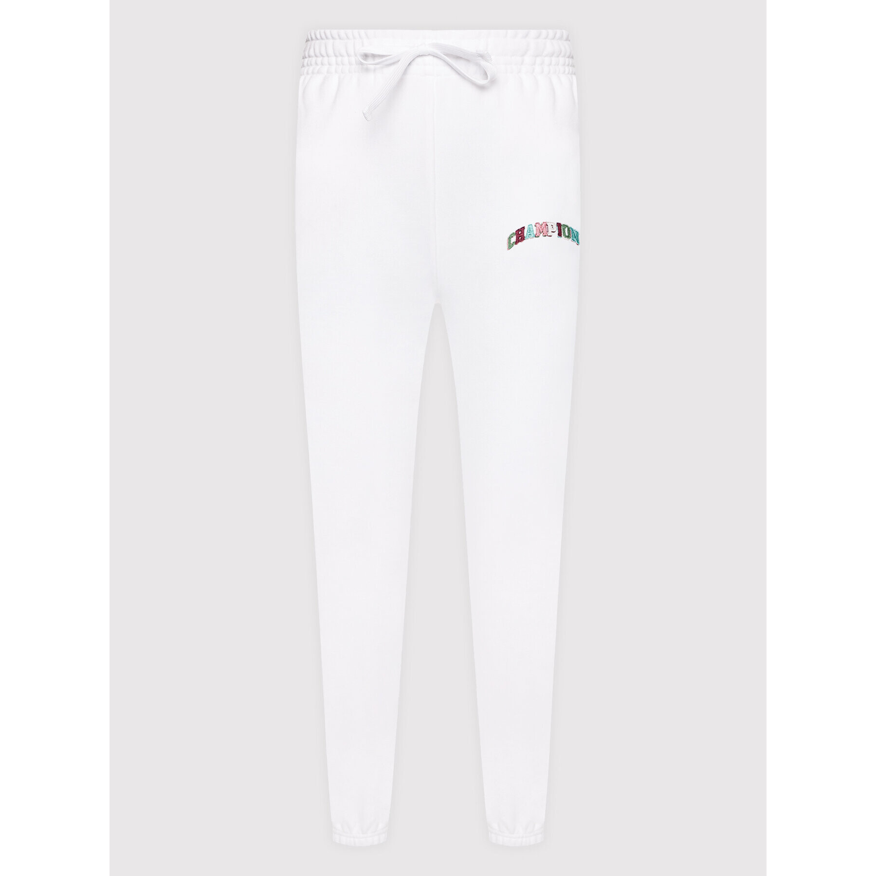 Champion Долнище анцуг Small Embroidered Bookstore Logo 114966 Бял Regular Fit - Pepit.bg