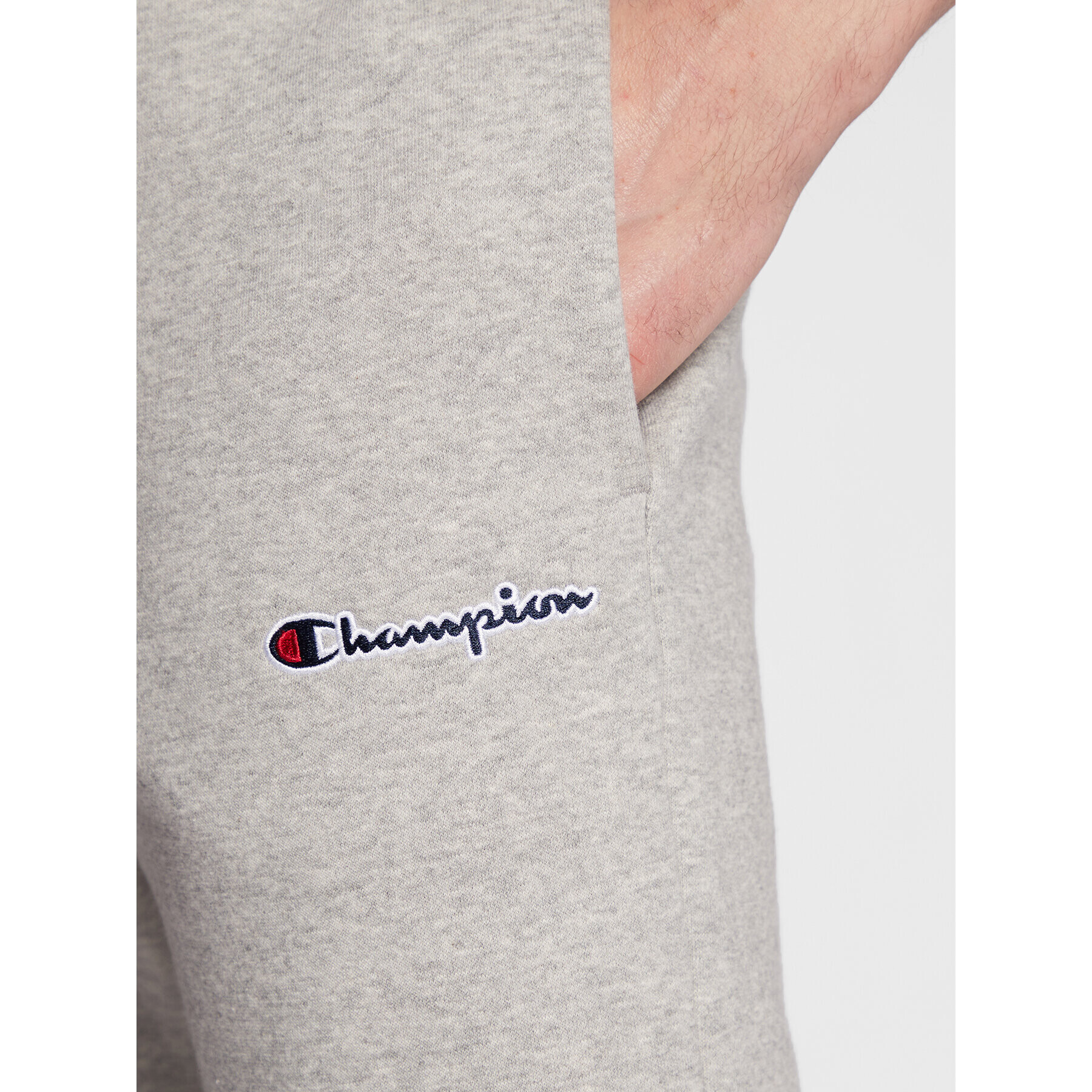 Champion Долнище анцуг Small Embroidery Script 218294 Сив Regular Fit - Pepit.bg