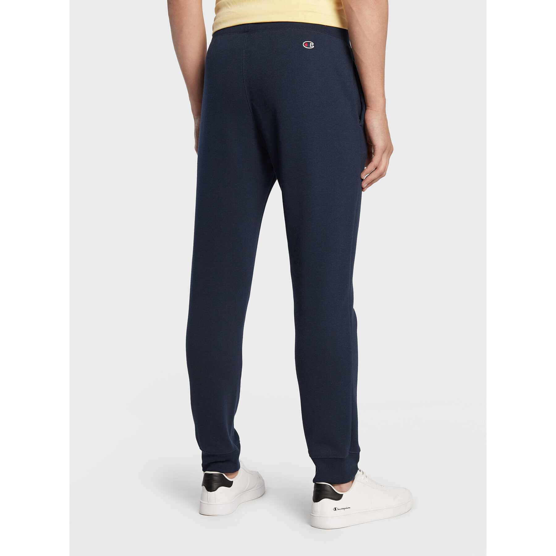 Champion Долнище анцуг Small Script Logo 217867 Тъмносин Regular Fit - Pepit.bg