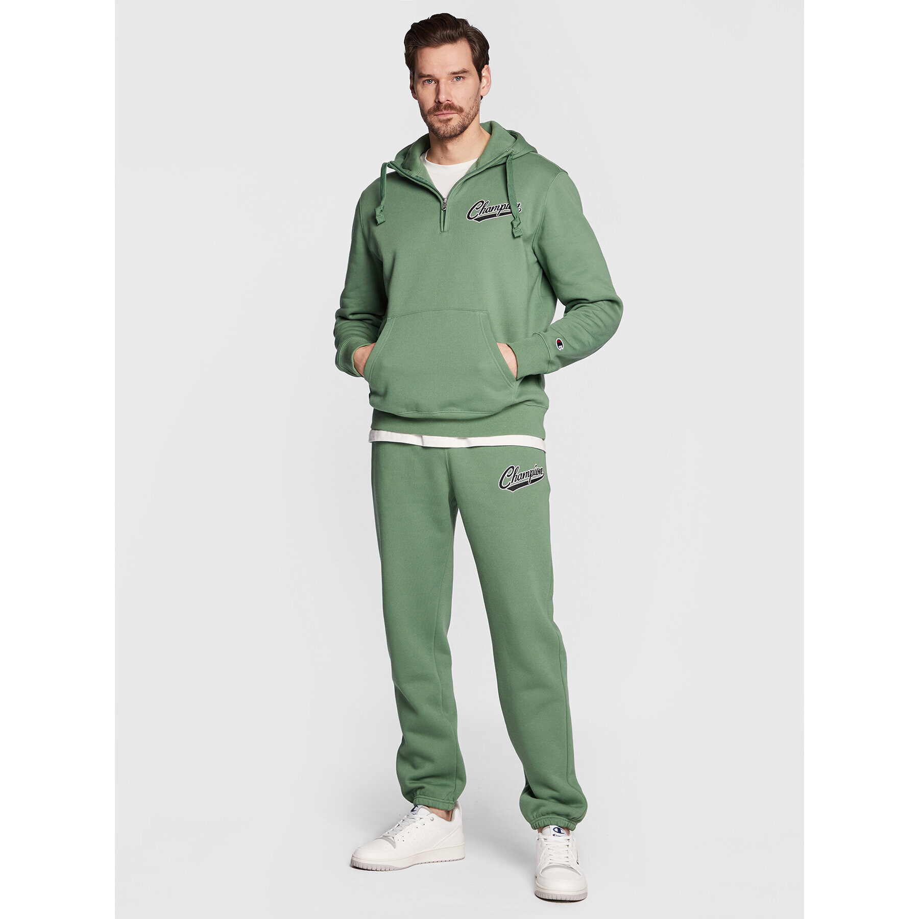 Champion Долнище анцуг Varsity 217889 Зелен Regular Fit - Pepit.bg