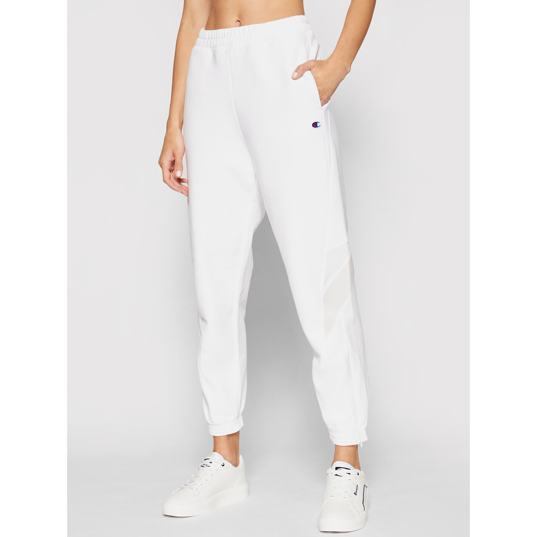 Champion Долнище анцуг 114192 Бял Regular Fit - Pepit.bg