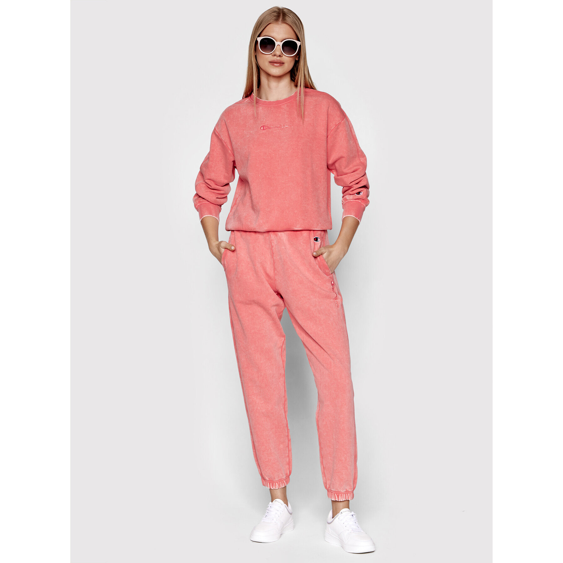 Champion Долнище анцуг 114943 Розов Custom Fit - Pepit.bg