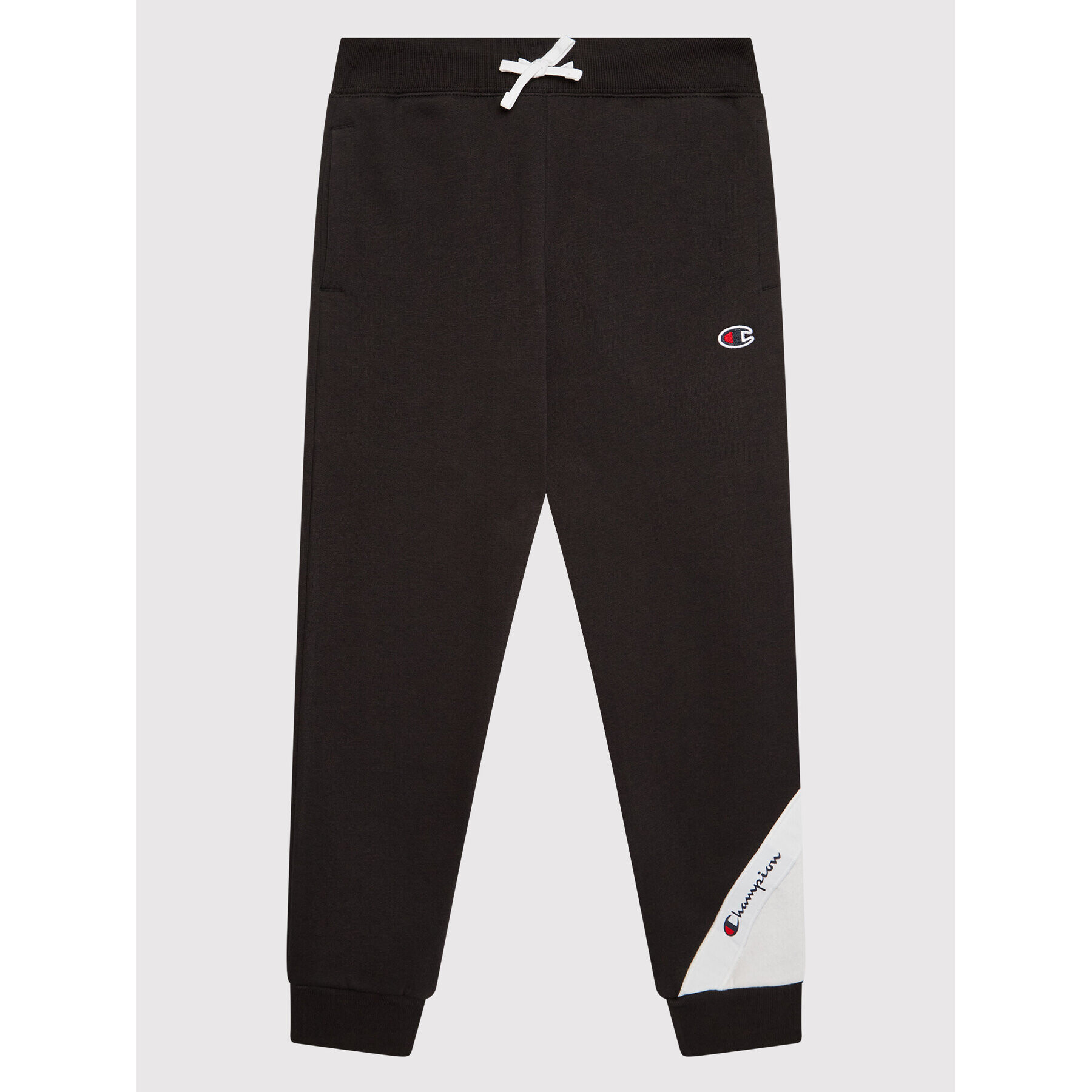 Champion Долнище анцуг Asymmetric Colour Block 305782 Черен Regular Fit - Pepit.bg