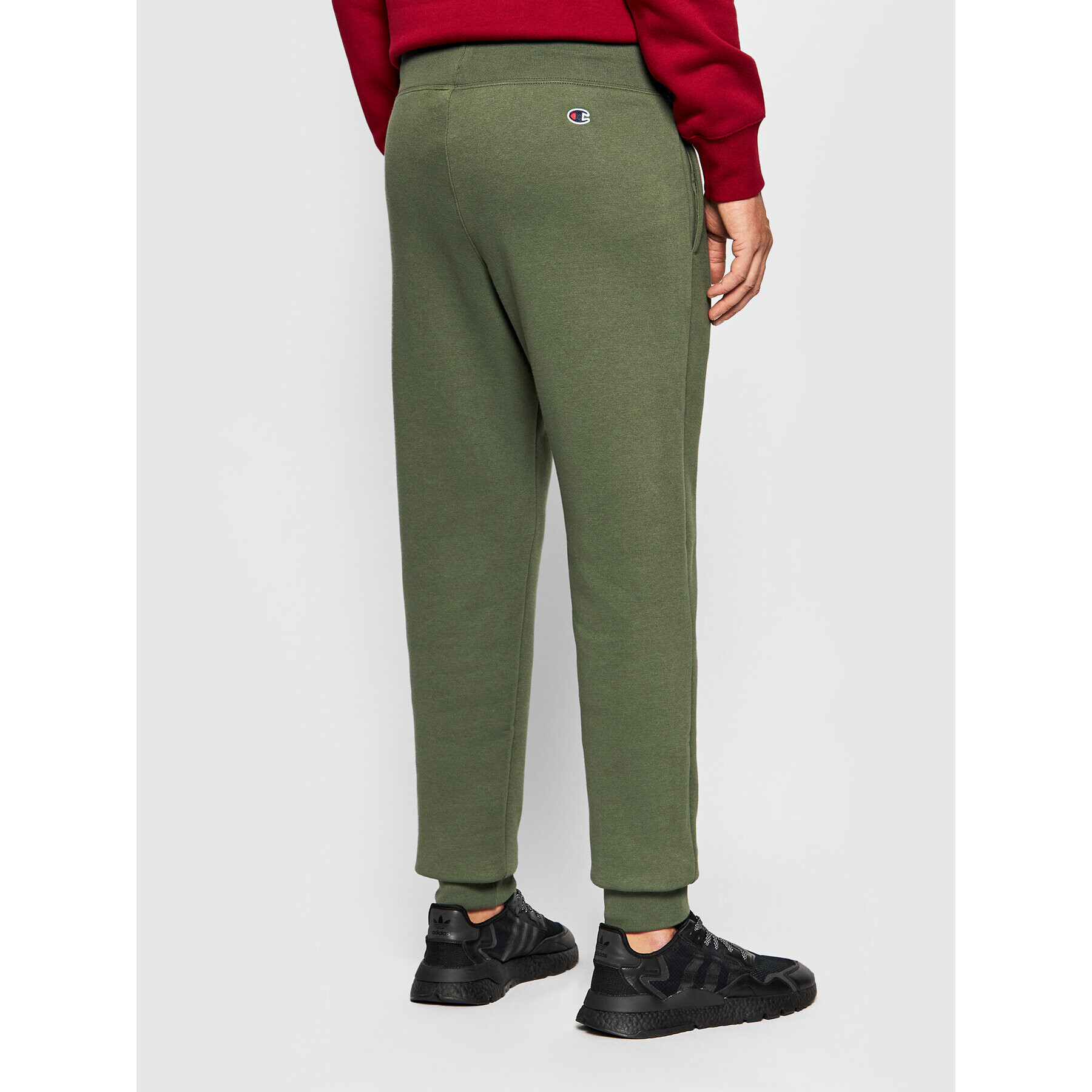 Champion Долнище анцуг Blend Vertical Script Logo 216472 Зелен Regular Fit - Pepit.bg
