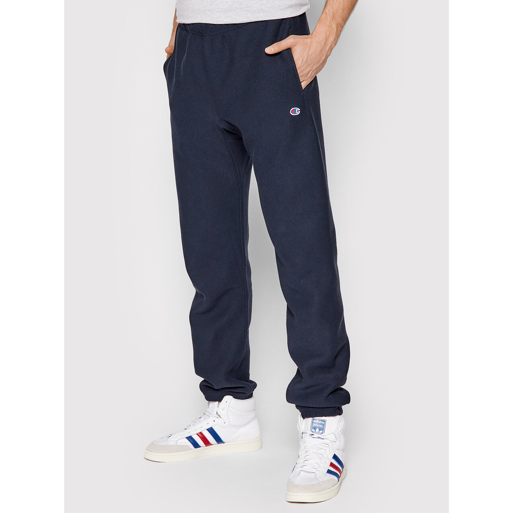 Champion Долнище анцуг Elasticated Cuffs 216540 Тъмносин Regular Fit - Pepit.bg