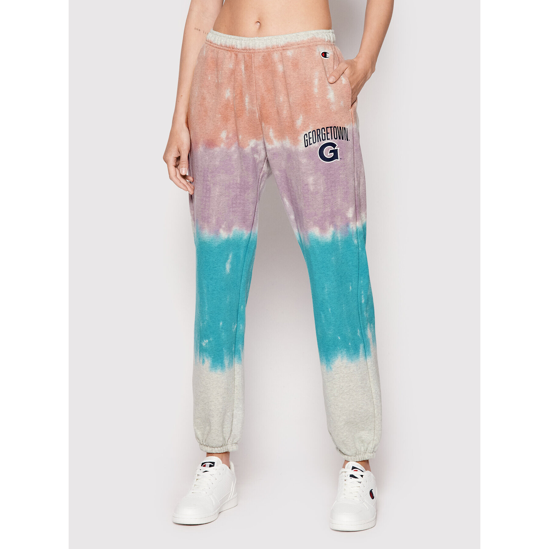 Champion Долнище анцуг Tie-Dye University Logo 115225 Цветен Relaxed Fit - Pepit.bg
