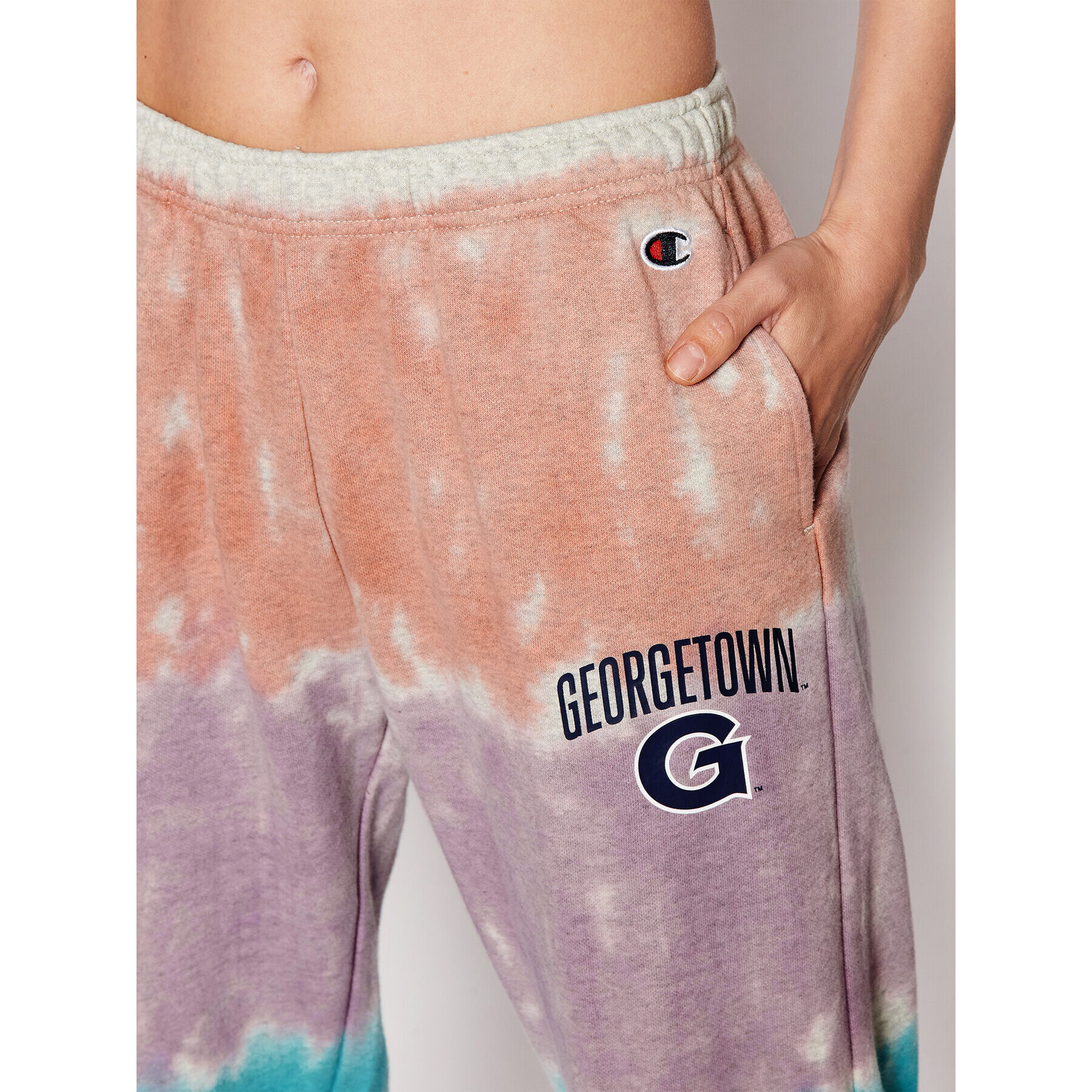 Champion Долнище анцуг Tie-Dye University Logo 115225 Цветен Relaxed Fit - Pepit.bg