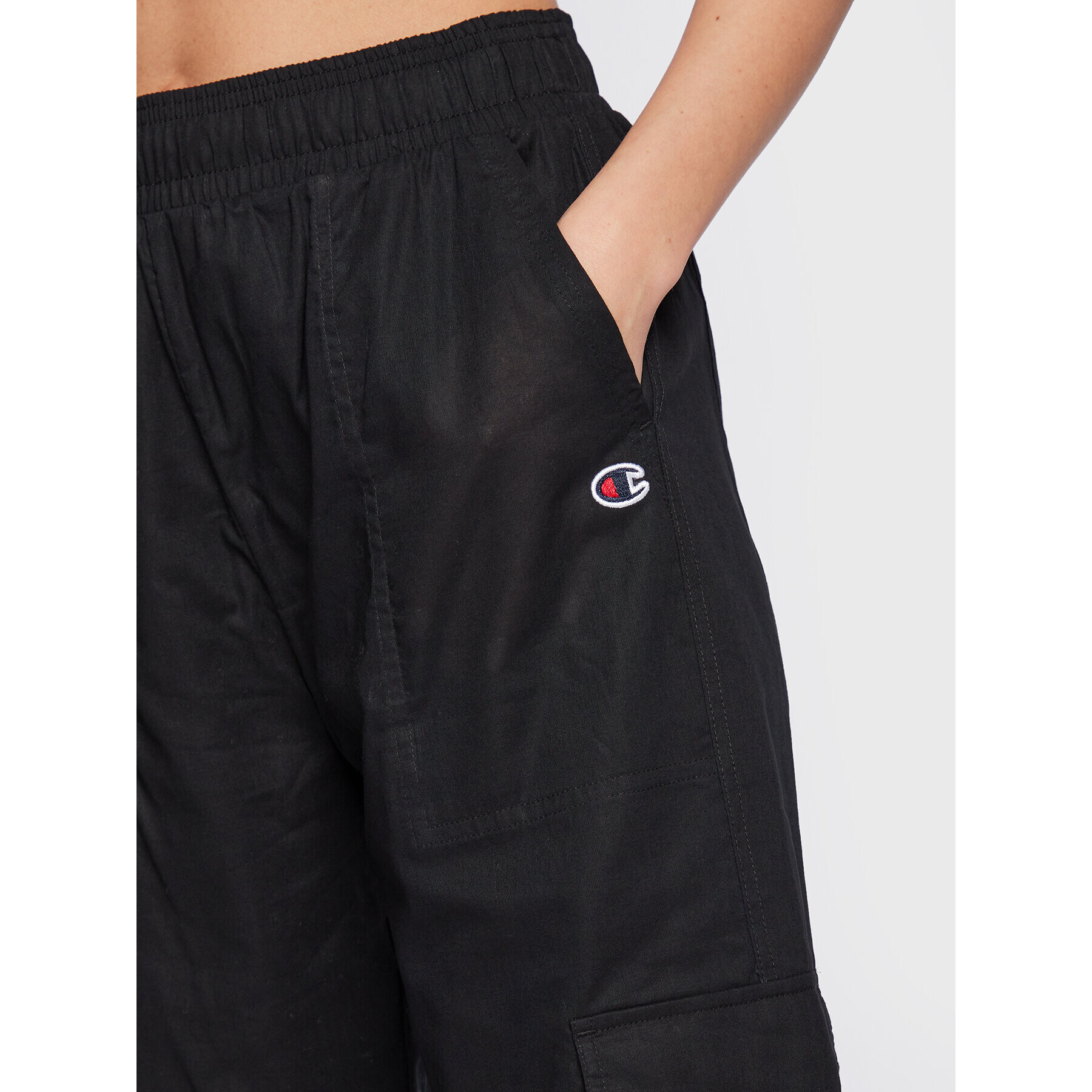 Champion Джогъри Embroidered Logo 115493 Черен Regular Fit - Pepit.bg