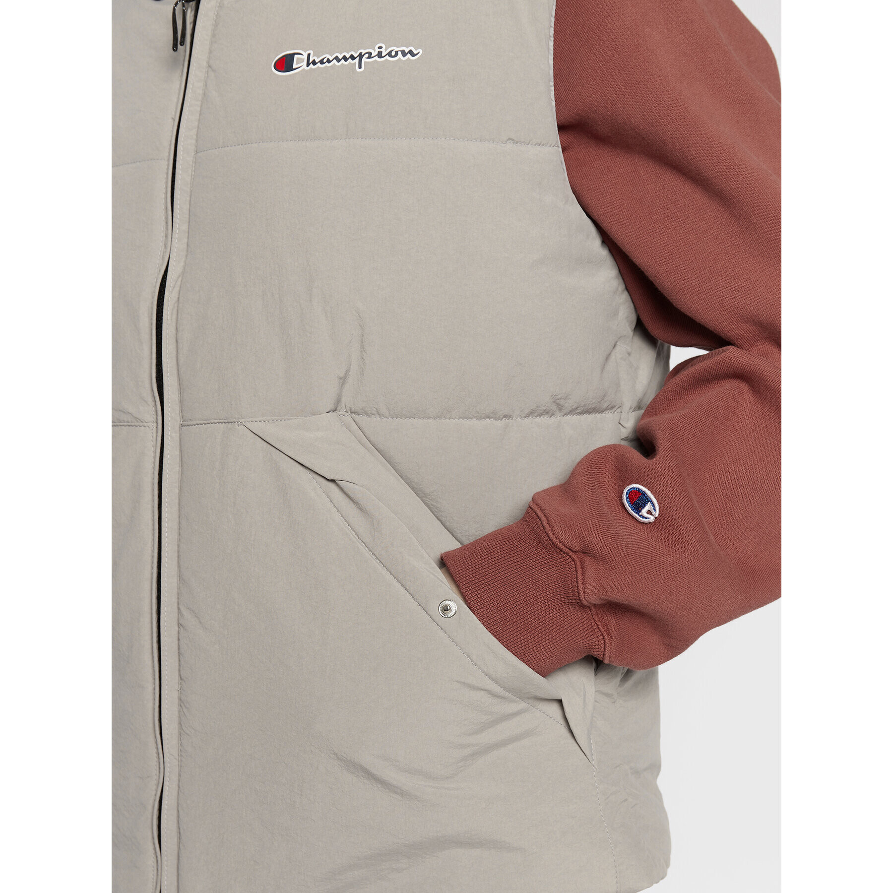 Champion Елек Script Logo 218084 Сив Regular Fit - Pepit.bg