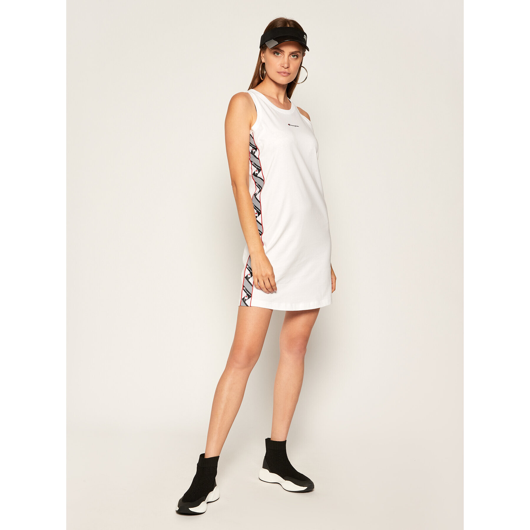 Champion Ежедневна рокля Jacquard 112769 Бял Regular Fit - Pepit.bg