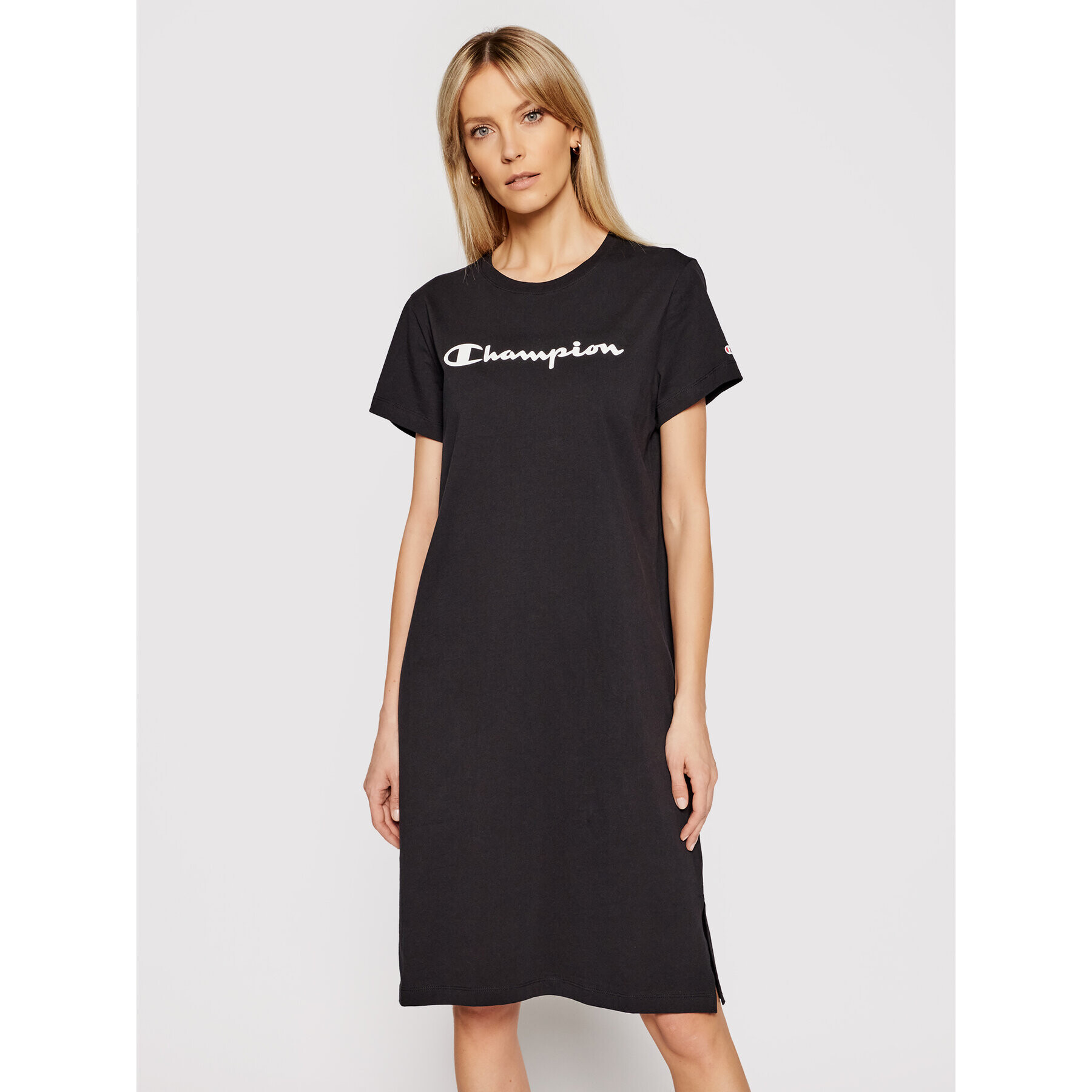 Champion Ежедневна рокля Rubber Script Logo 112609 Черен Regular Fit - Pepit.bg