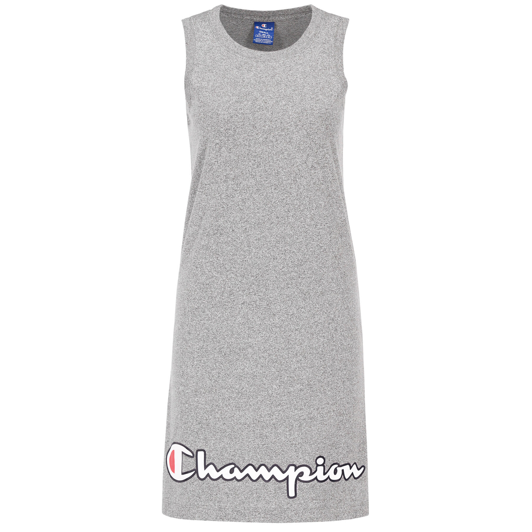 Champion Ежедневна рокля Script Logo Ribbed Trim 112657 Сив Regular Fit - Pepit.bg