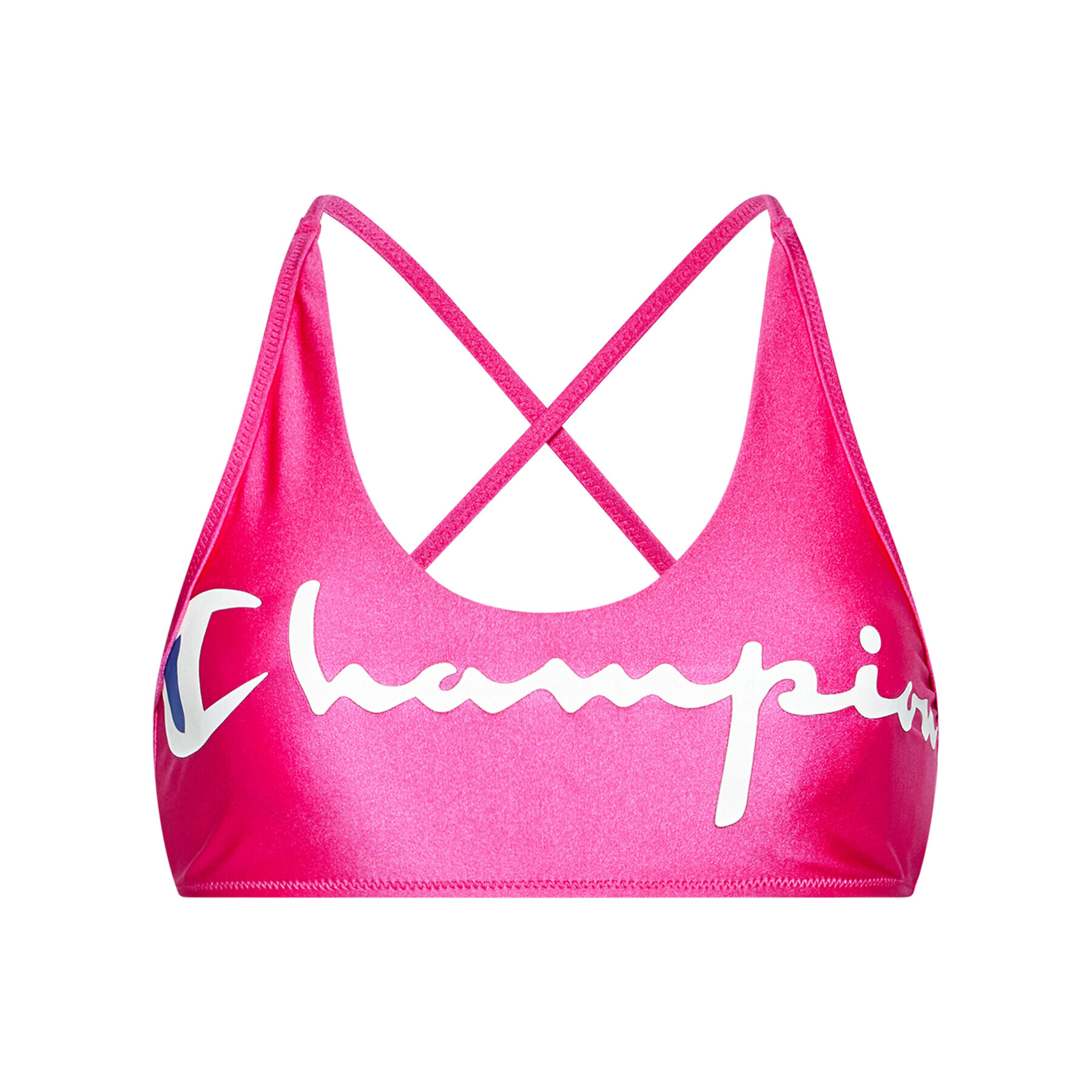 Champion Горнище на бански Cross Back Script Logo 113028 Розов - Pepit.bg