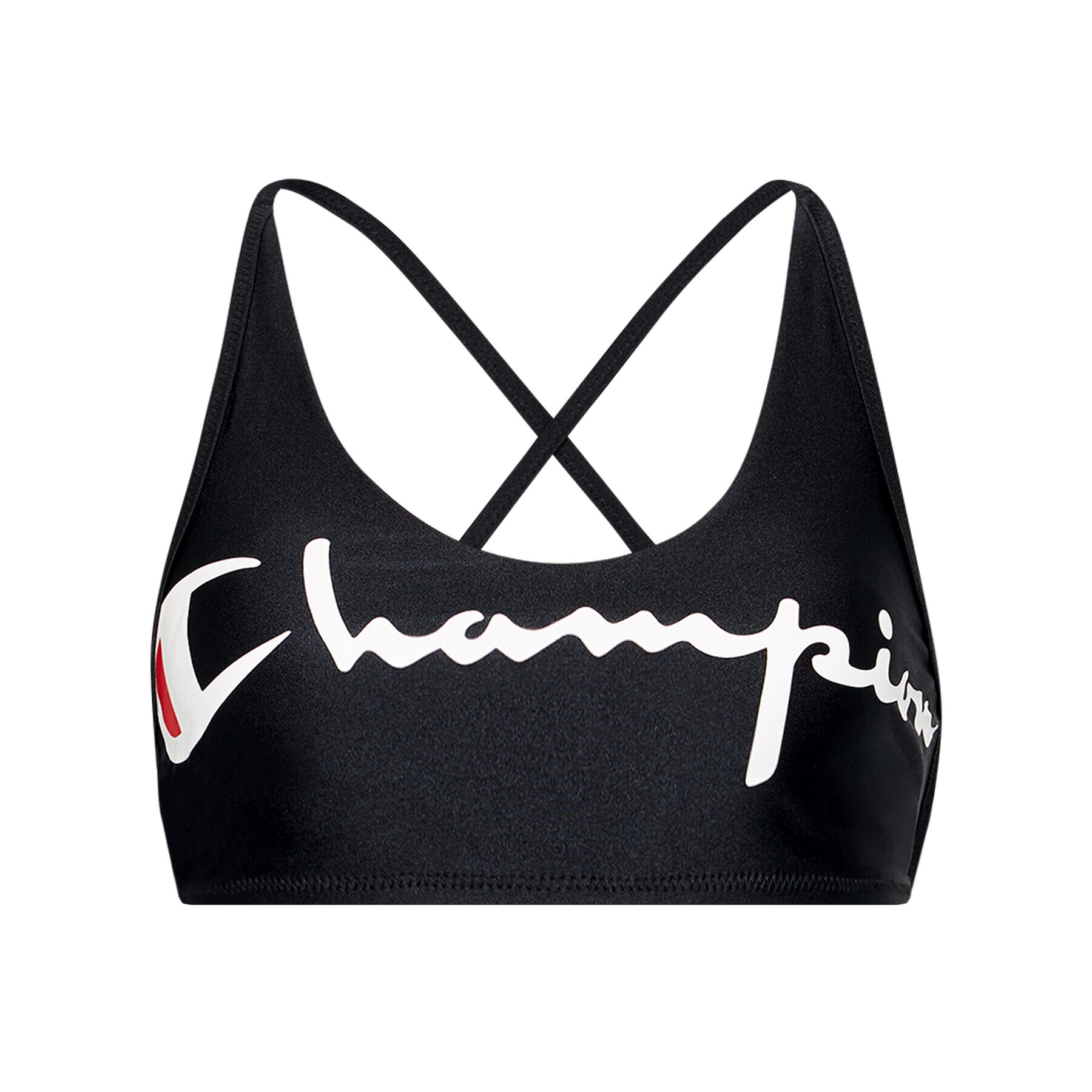 Champion Горнище на бански Cross Back Script Logo 113028 Черен - Pepit.bg