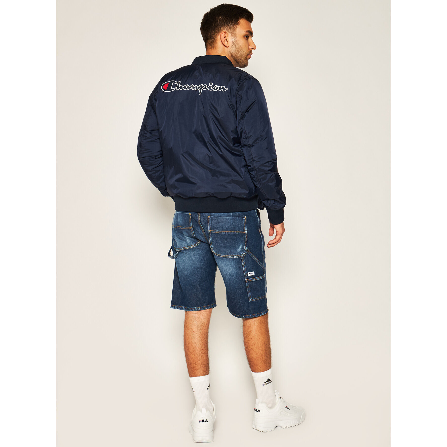 Champion Яке бомбър 214528 Тъмносин Regular Fit - Pepit.bg