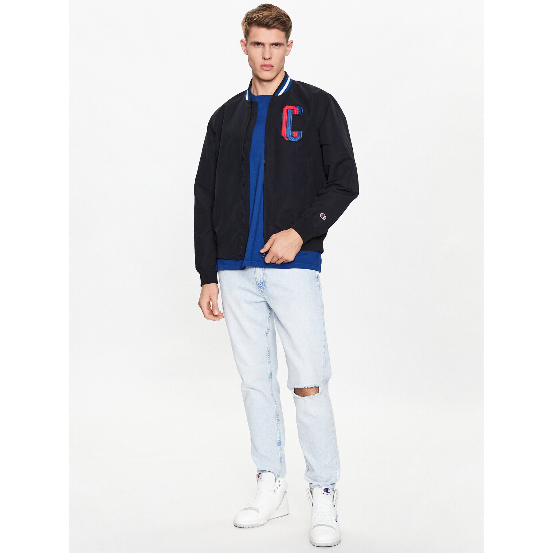 Champion Яке бомбър 218733 Черен Regular Fit - Pepit.bg