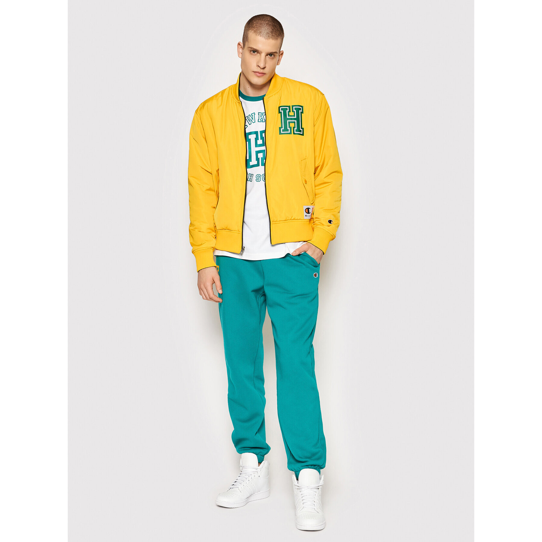 Champion Яке бомбър Unisex STRANGER THINGS Hawkins 217754 Жълт Regular Fit - Pepit.bg