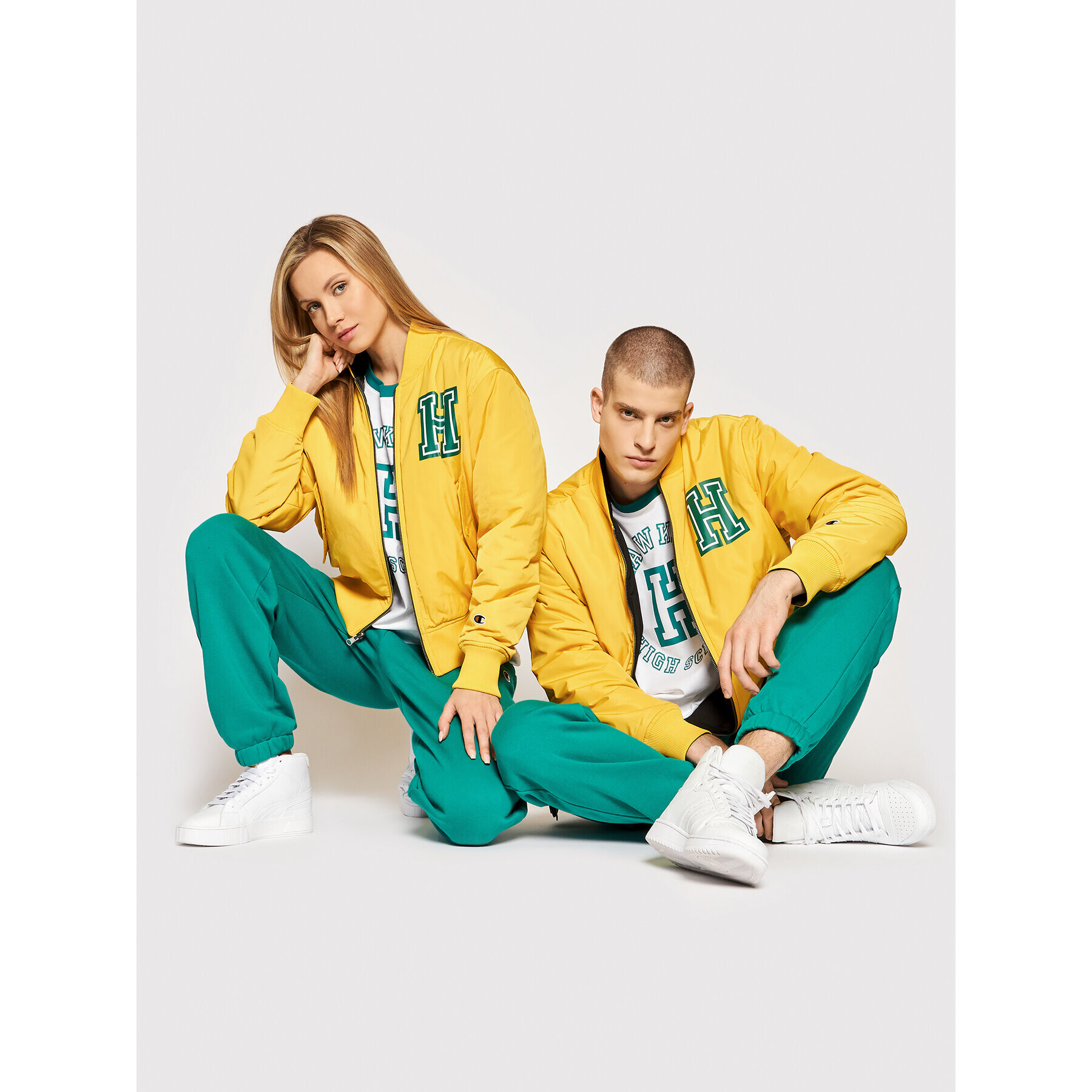 Champion Яке бомбър Unisex STRANGER THINGS Hawkins 217754 Жълт Regular Fit - Pepit.bg
