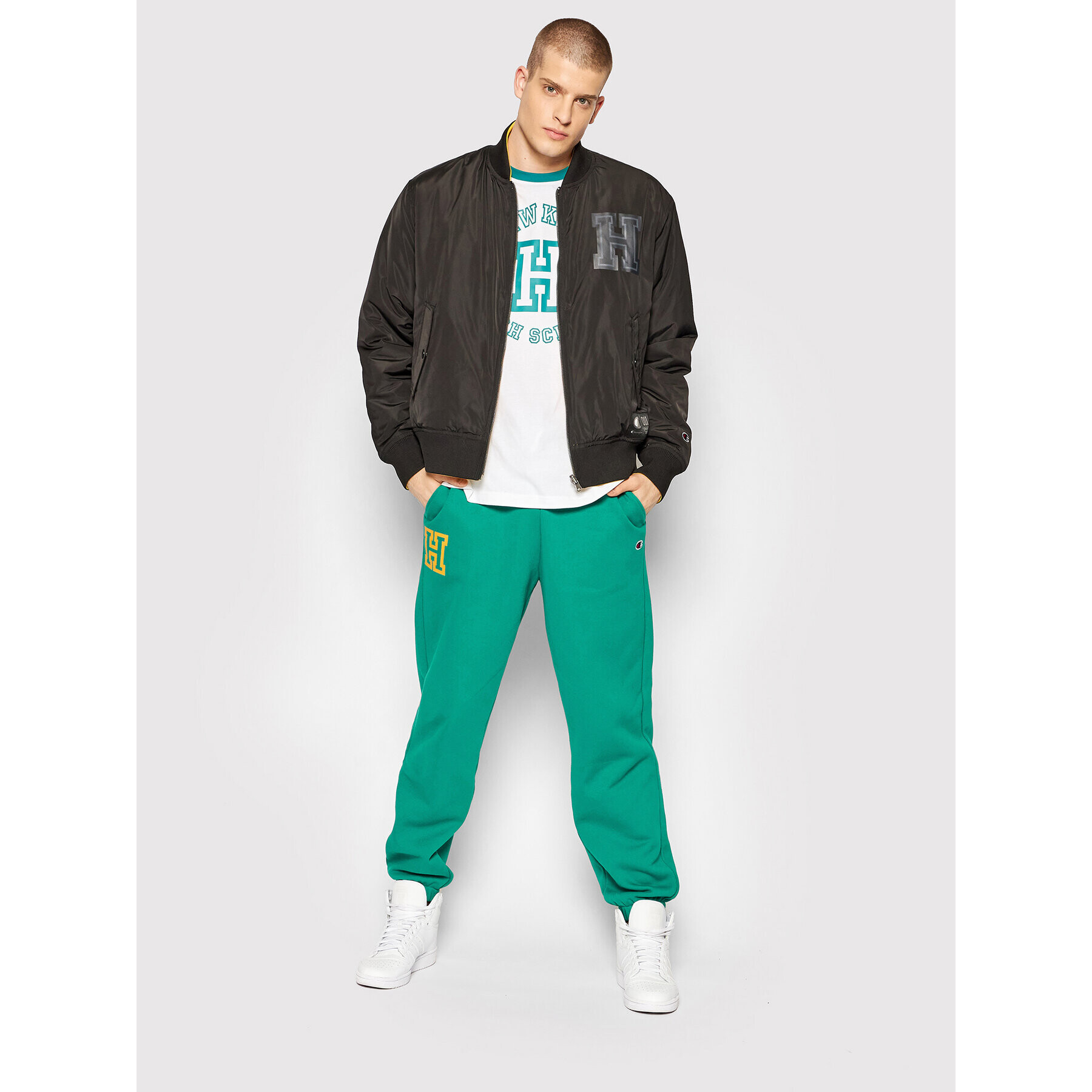 Champion Яке бомбър Unisex STRANGER THINGS Hawkins 217754 Жълт Regular Fit - Pepit.bg