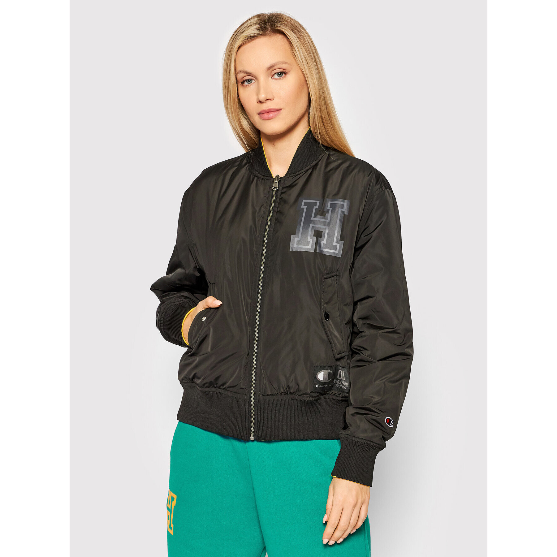 Champion Яке бомбър Unisex STRANGER THINGS Hawkins 217754 Жълт Regular Fit - Pepit.bg