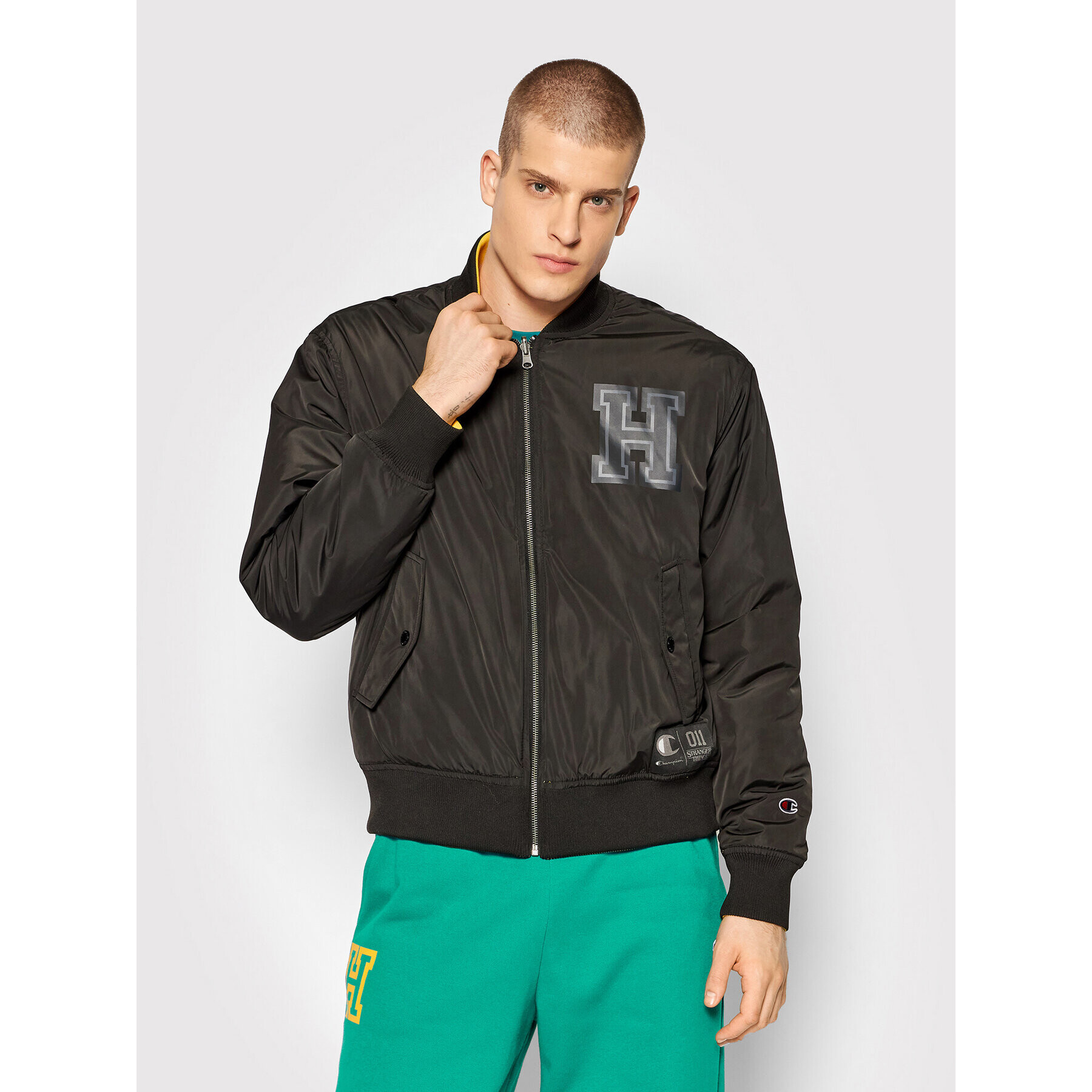 Champion Яке бомбър Unisex STRANGER THINGS Hawkins 217754 Жълт Regular Fit - Pepit.bg