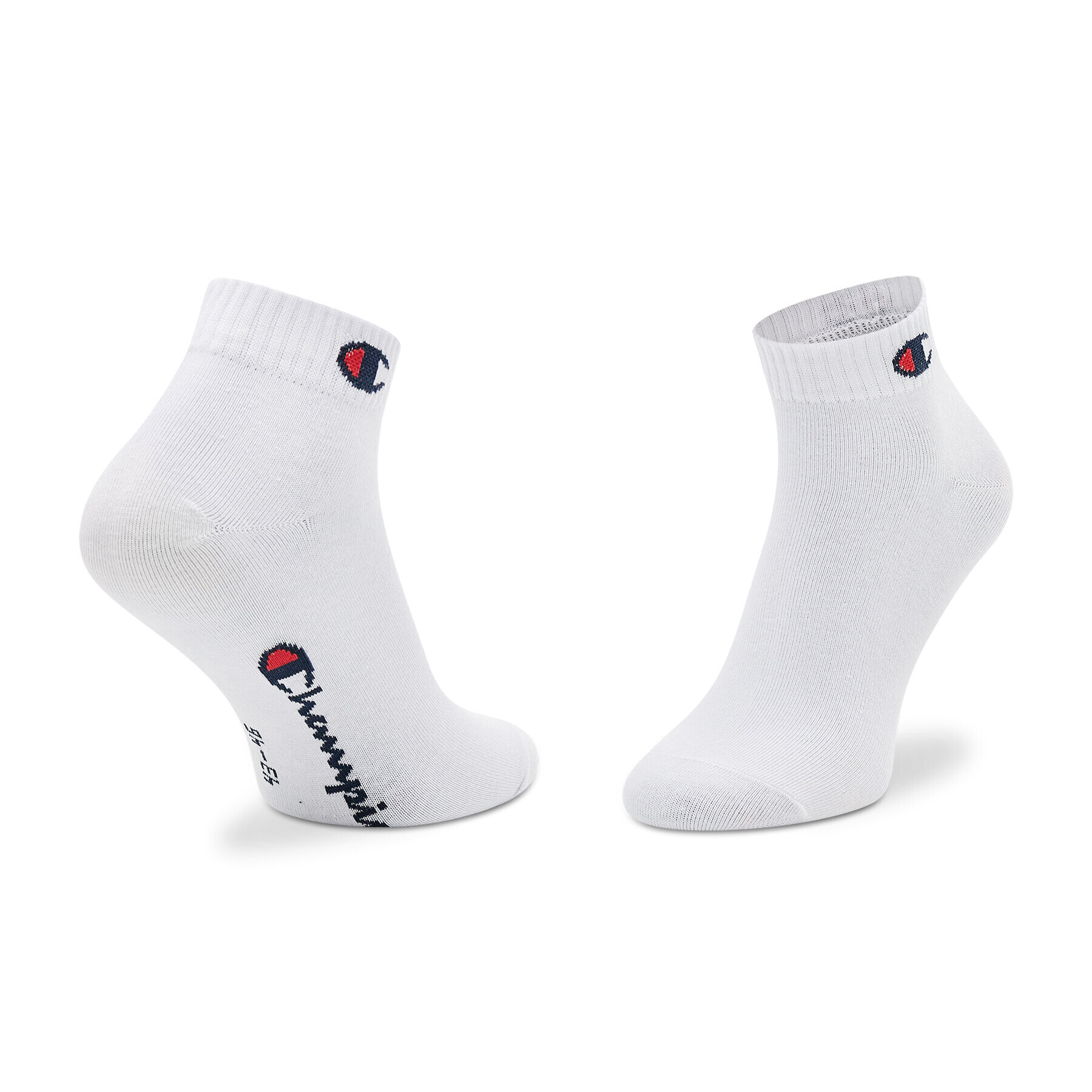 Champion Комплект 3 чифта къси чорапи унисекс U24559 WW001 Бял - Pepit.bg