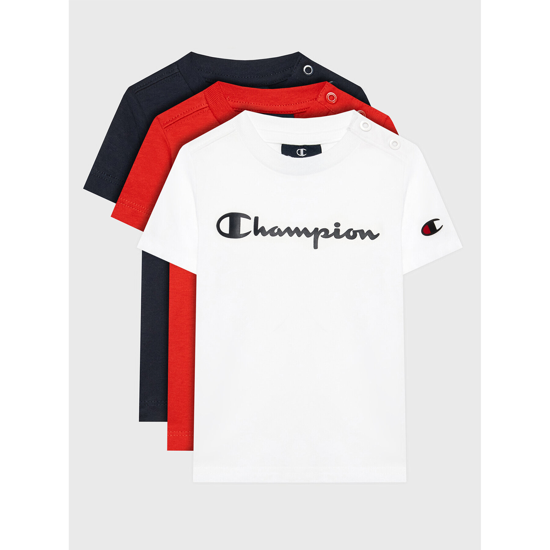 Champion Комплект 3 тишърти 305974 Цветен Regular Fit - Pepit.bg