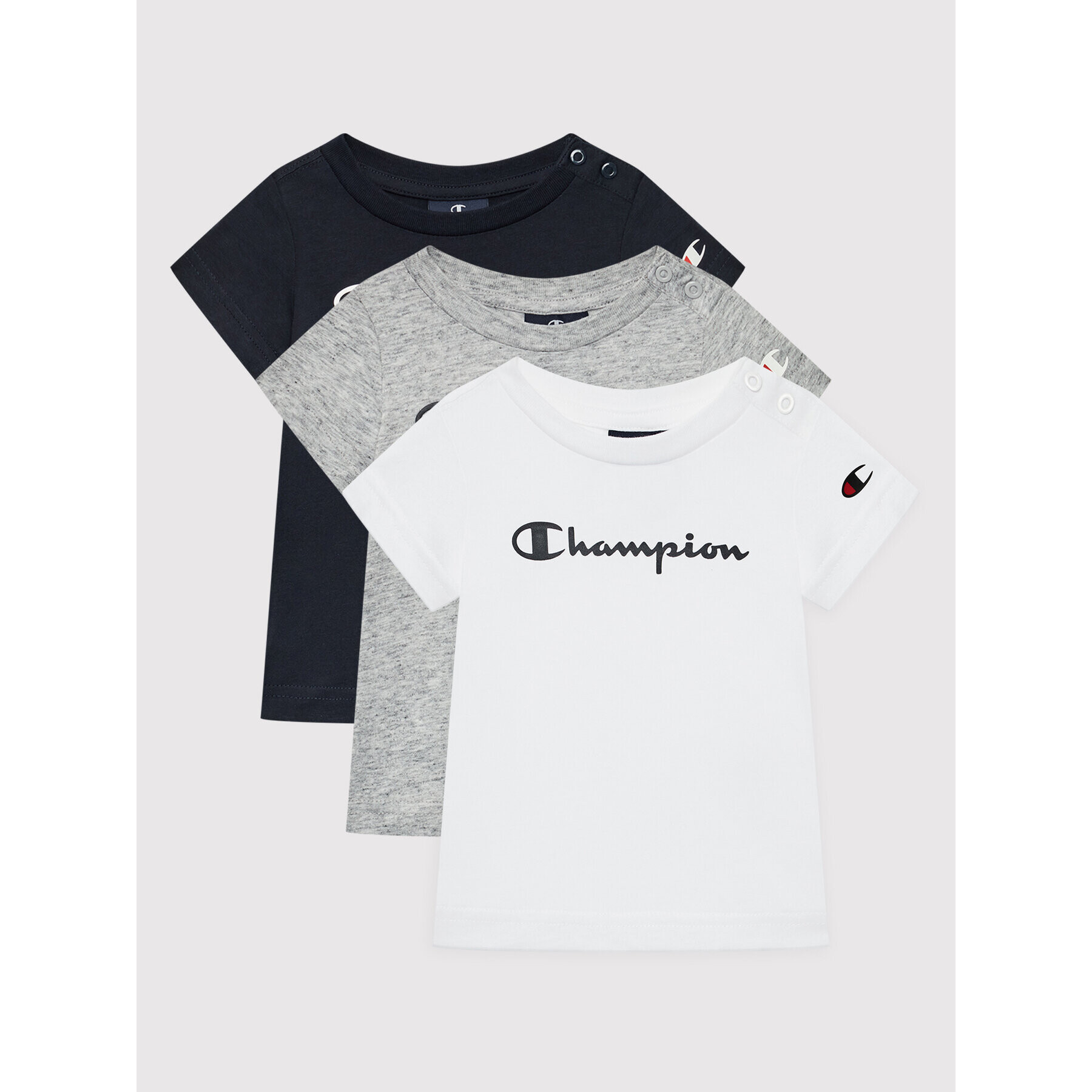Champion Комплект 3 тишърти 305974 Цветен Regular Fit - Pepit.bg