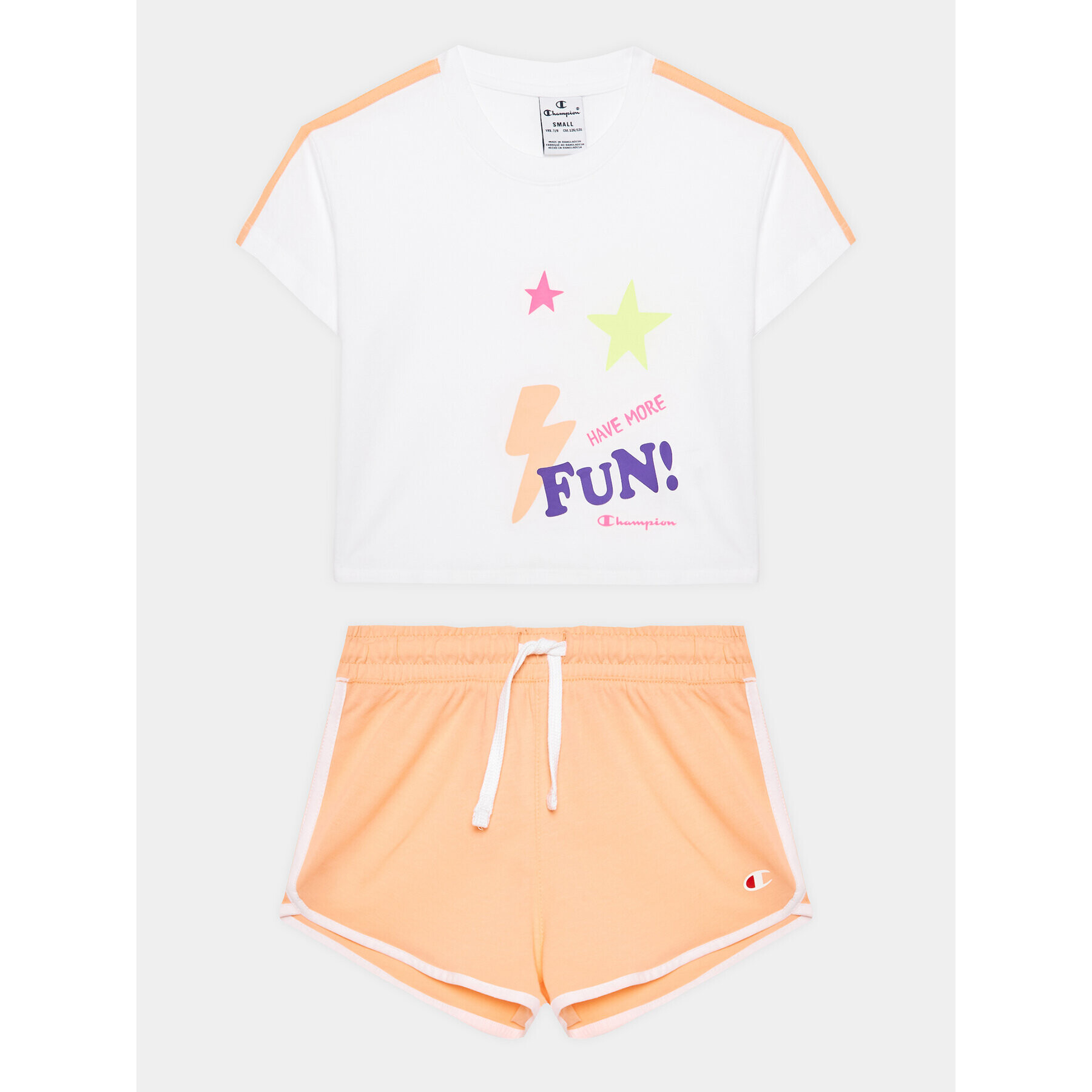 Champion Комплект тишърт и панталонки 404678 Бял Regular Fit - Pepit.bg