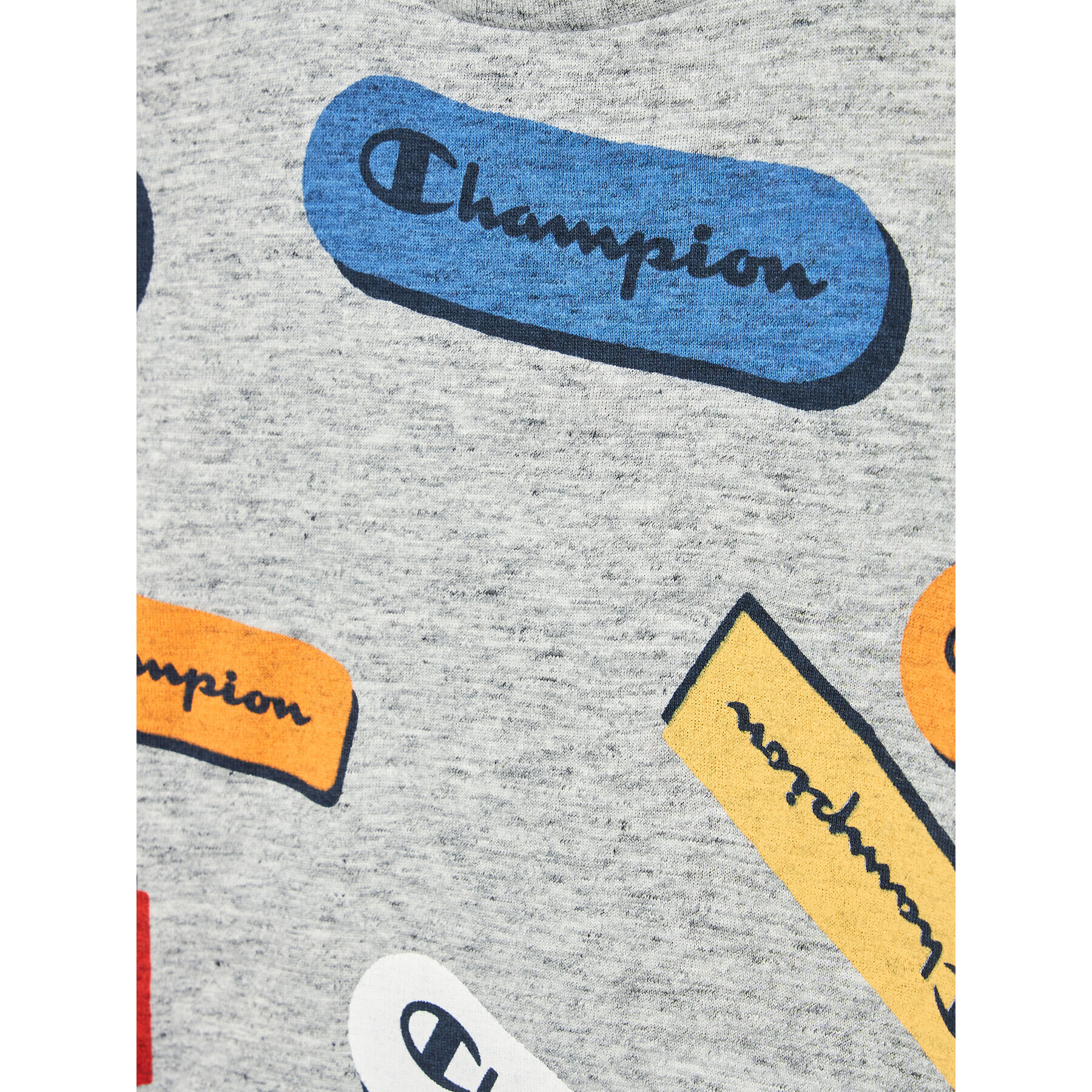 Champion Комплект тишърт и спортни шорти 305973 Сив Regular Fit - Pepit.bg