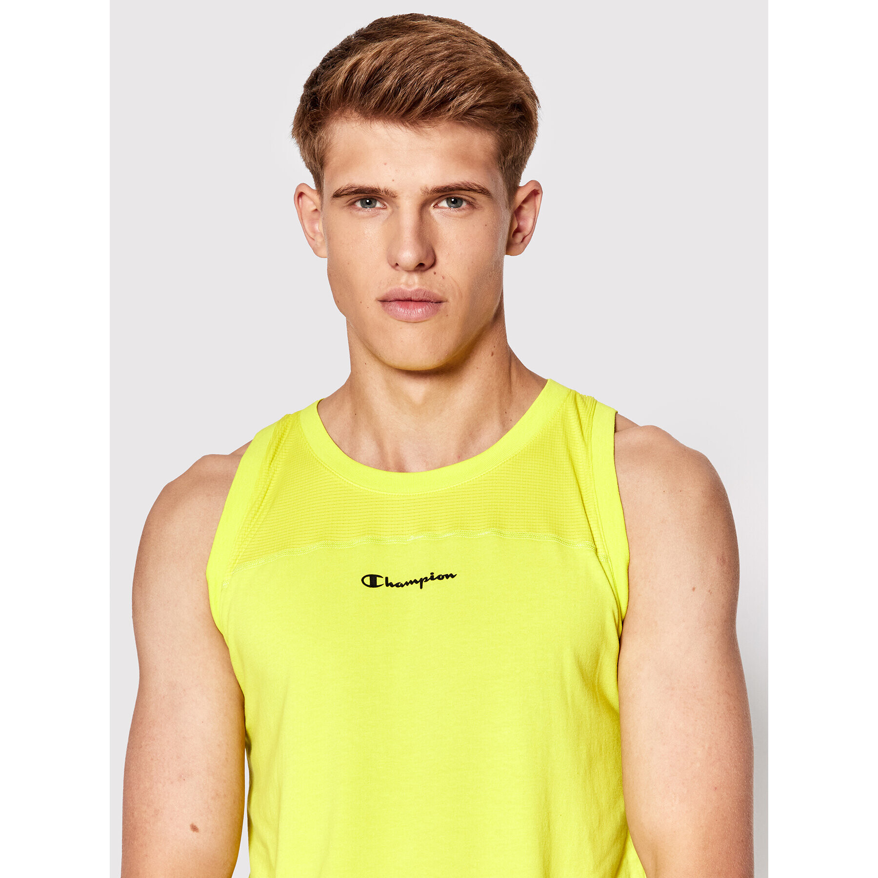 Champion Мъжки топ 217134 Жълт Athletic Fit - Pepit.bg