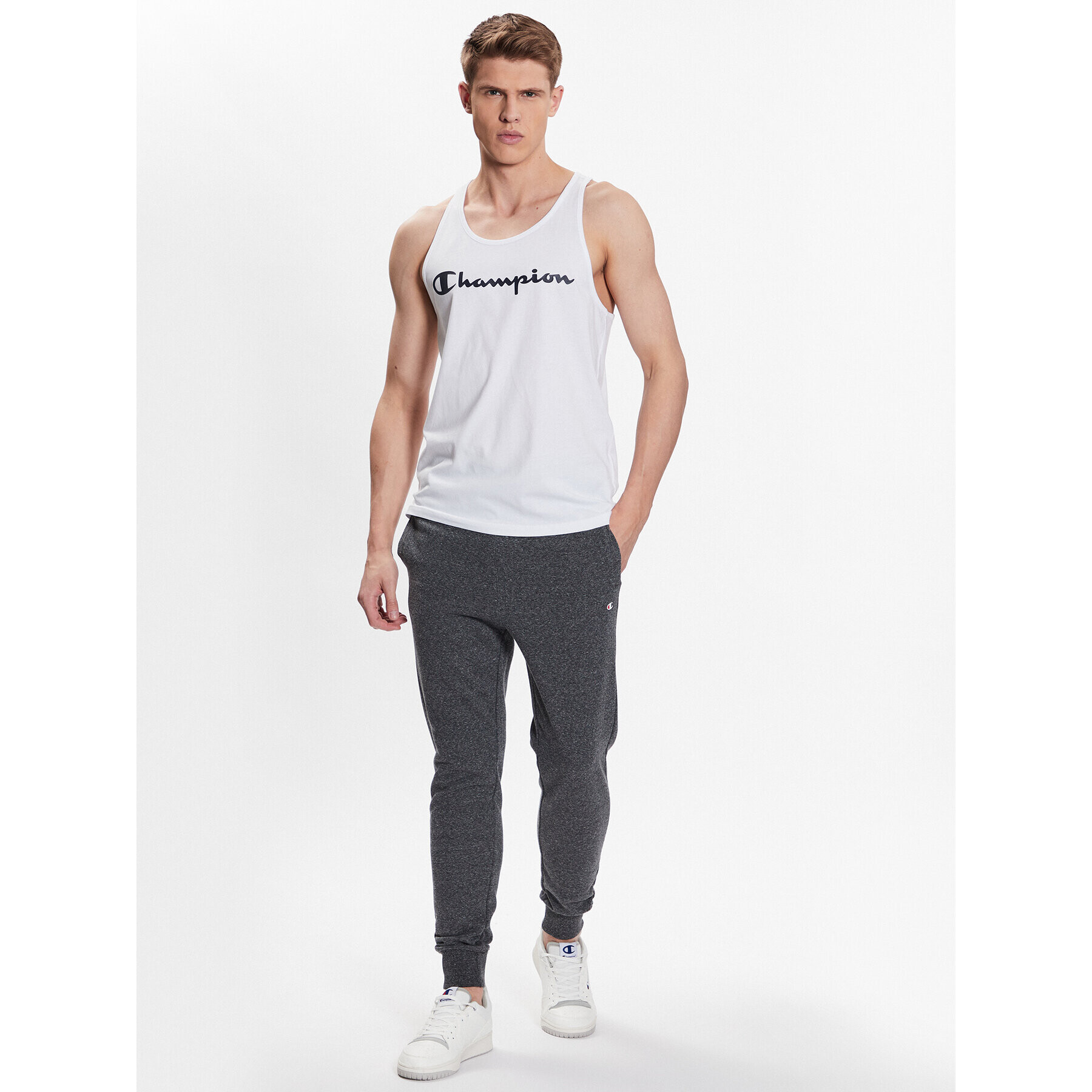 Champion Мъжки топ 218533 Бял Regular Fit - Pepit.bg