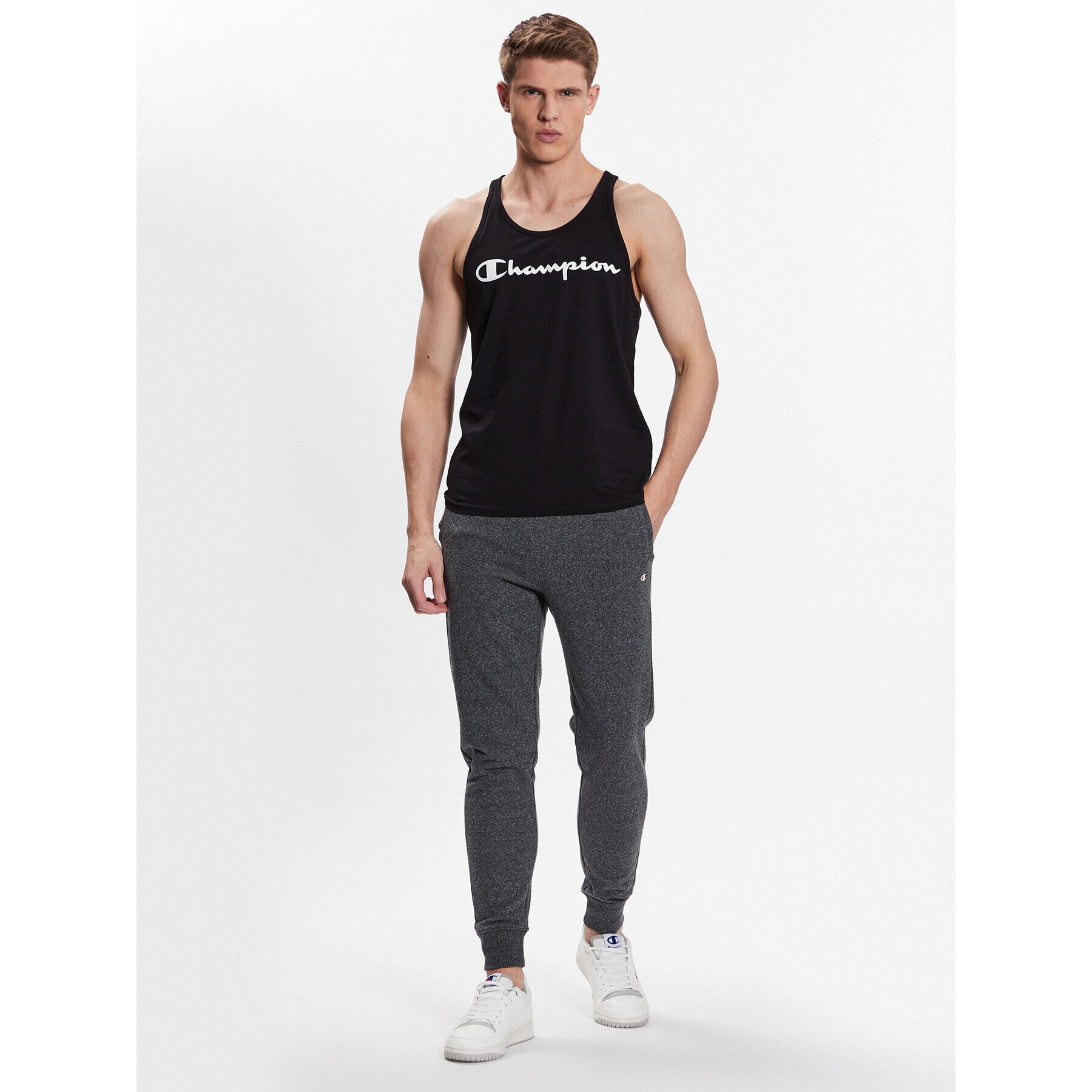 Champion Мъжки топ 218533 Черен Regular Fit - Pepit.bg