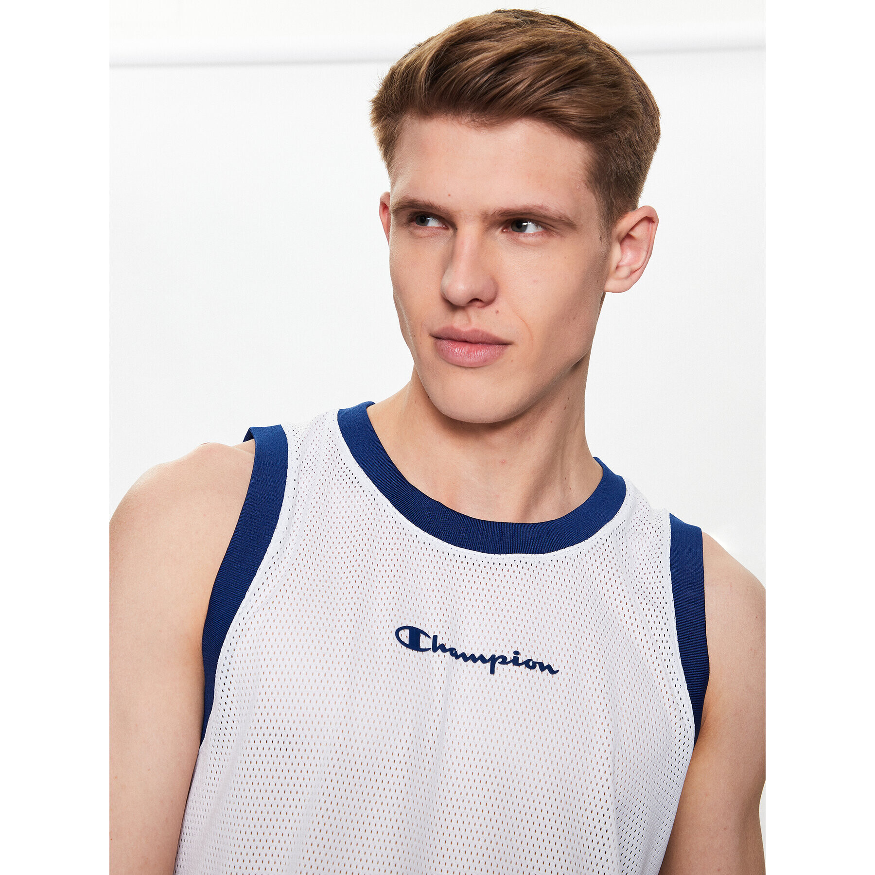 Champion Мъжки топ 218769 Бял Regular Fit - Pepit.bg