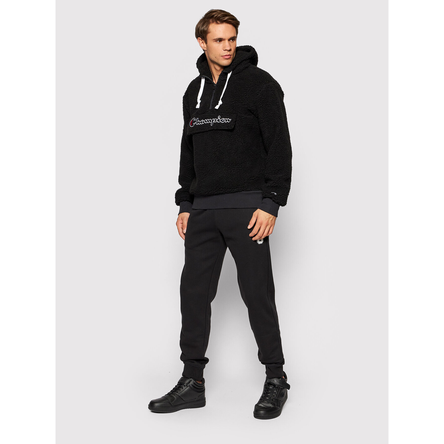 Champion Полар Half Zip-Up 214978 Черен Regular Fit - Pepit.bg