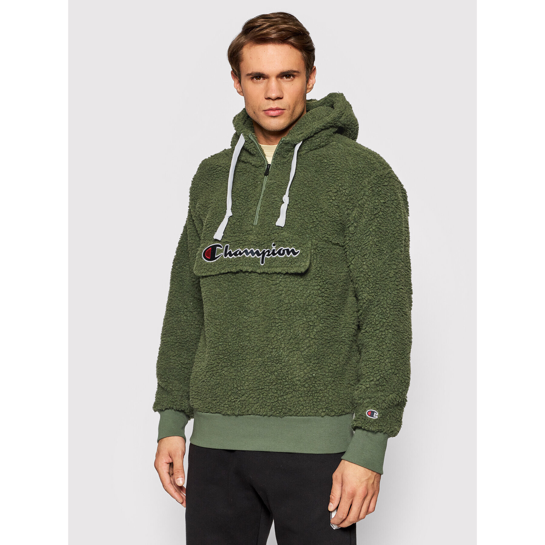 Champion Полар Half Zip-Up 214978 Зелен Regulat Fit - Pepit.bg