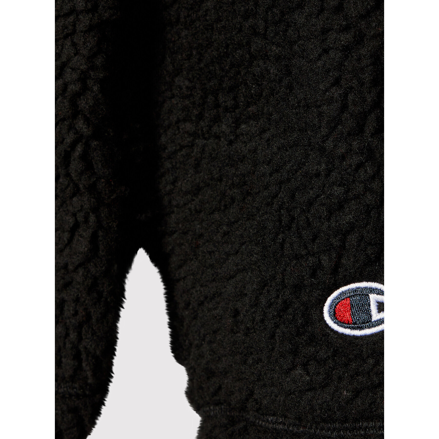 Champion Полар Logo Teddy Fleece 305772 Черен Regular Fit - Pepit.bg
