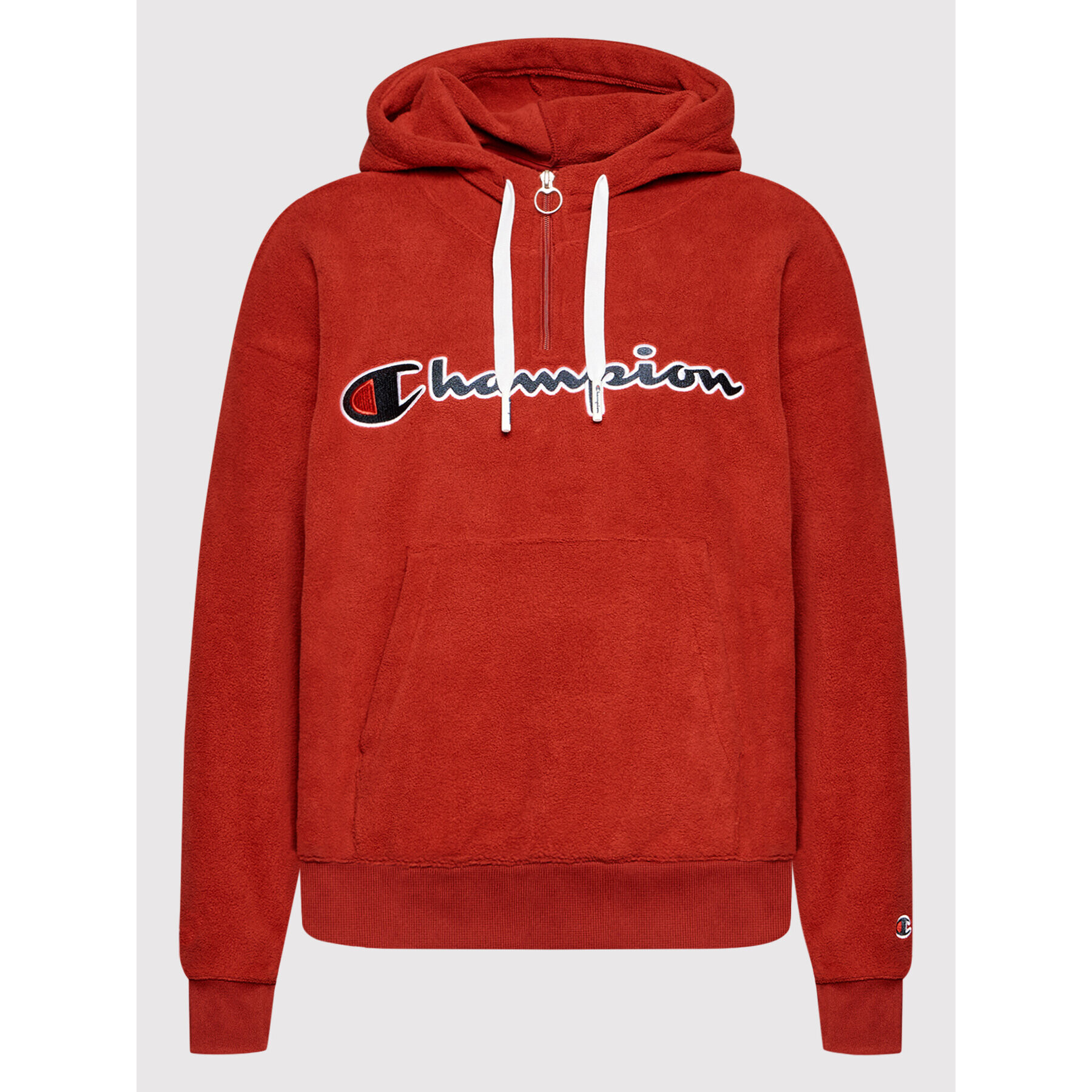 Champion Полар Script Logo 114763 Червен Custom Fit - Pepit.bg