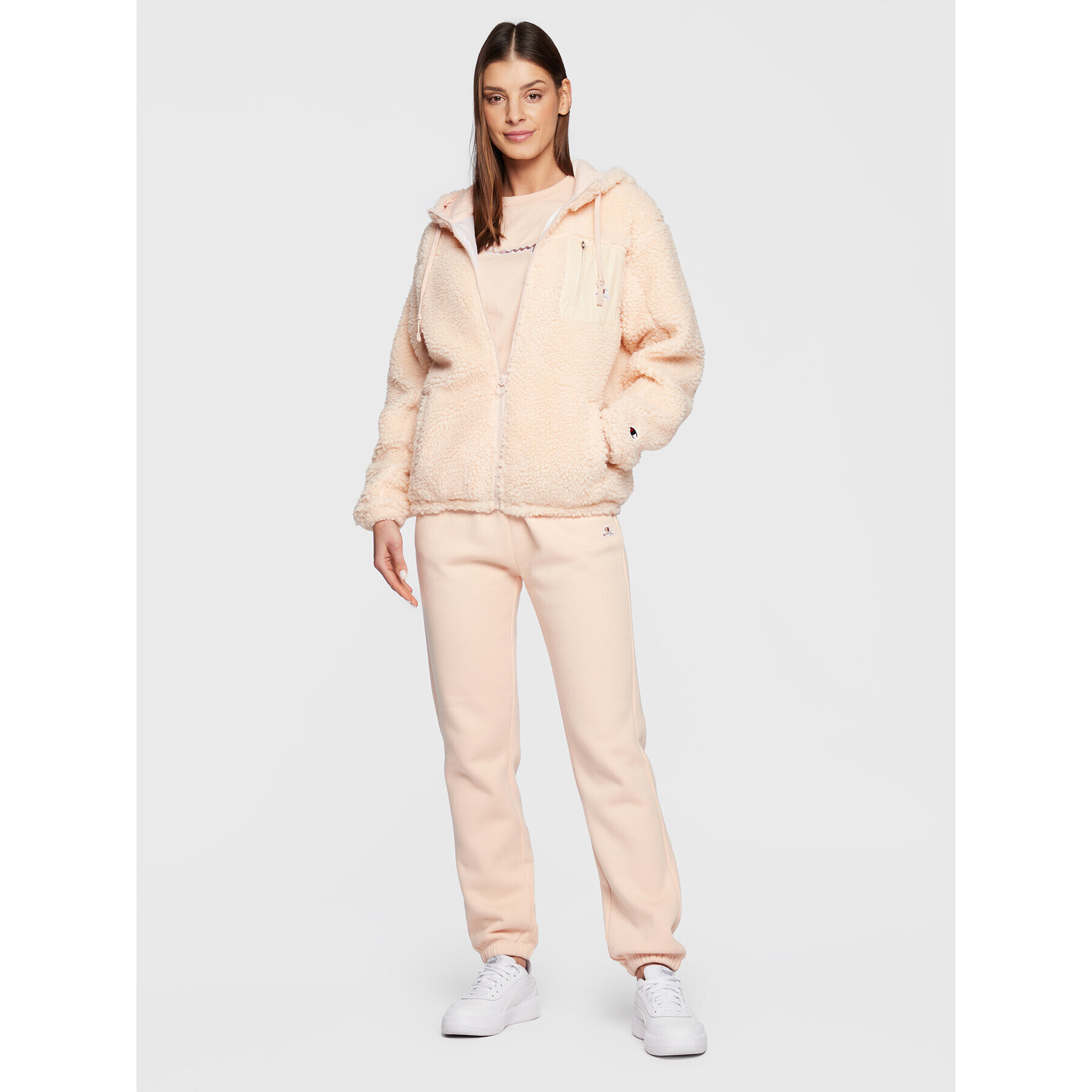 Champion Полар Teddy 115742 Розов Regular Fit - Pepit.bg
