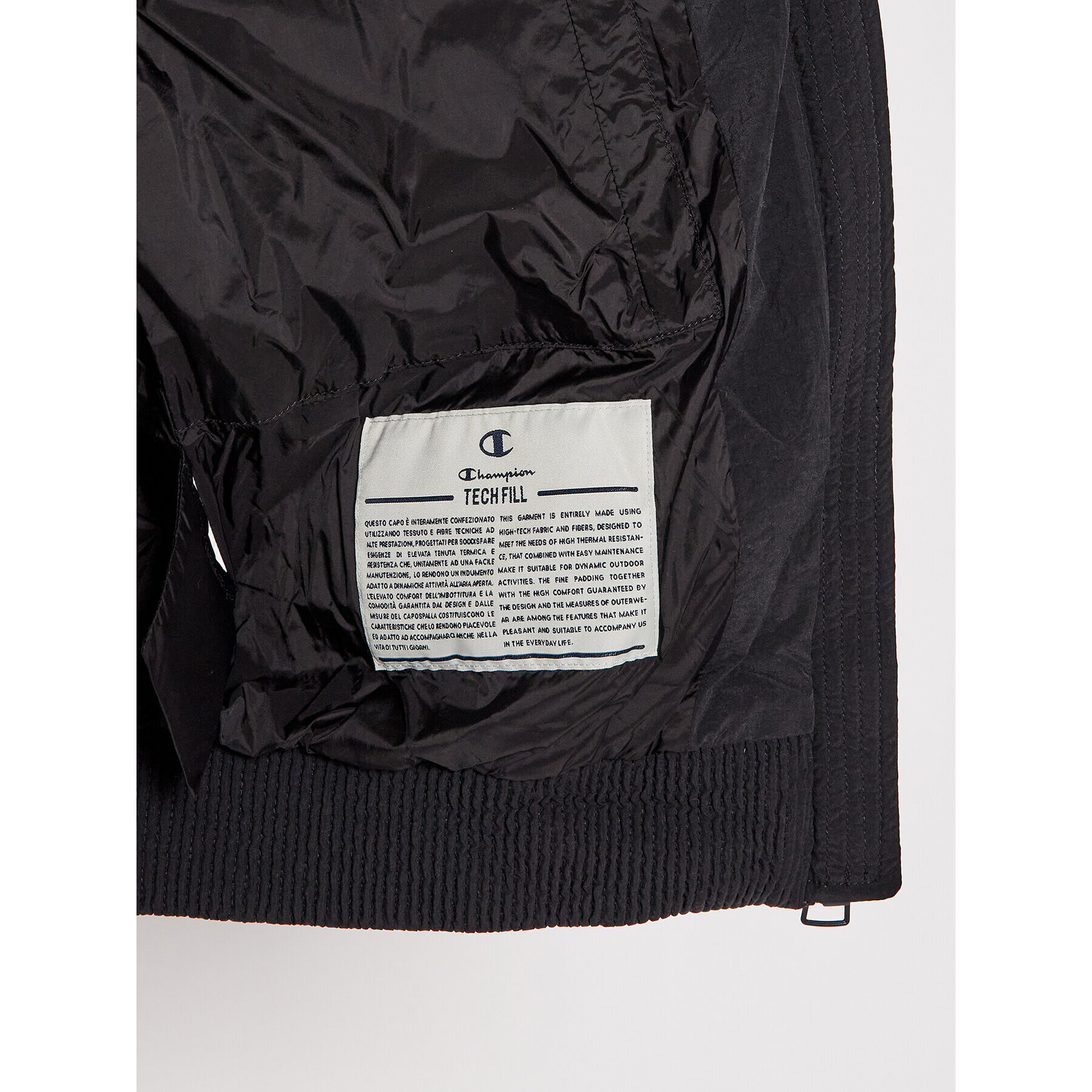 Champion Пухено яке 114597 Черен Regular Fit - Pepit.bg