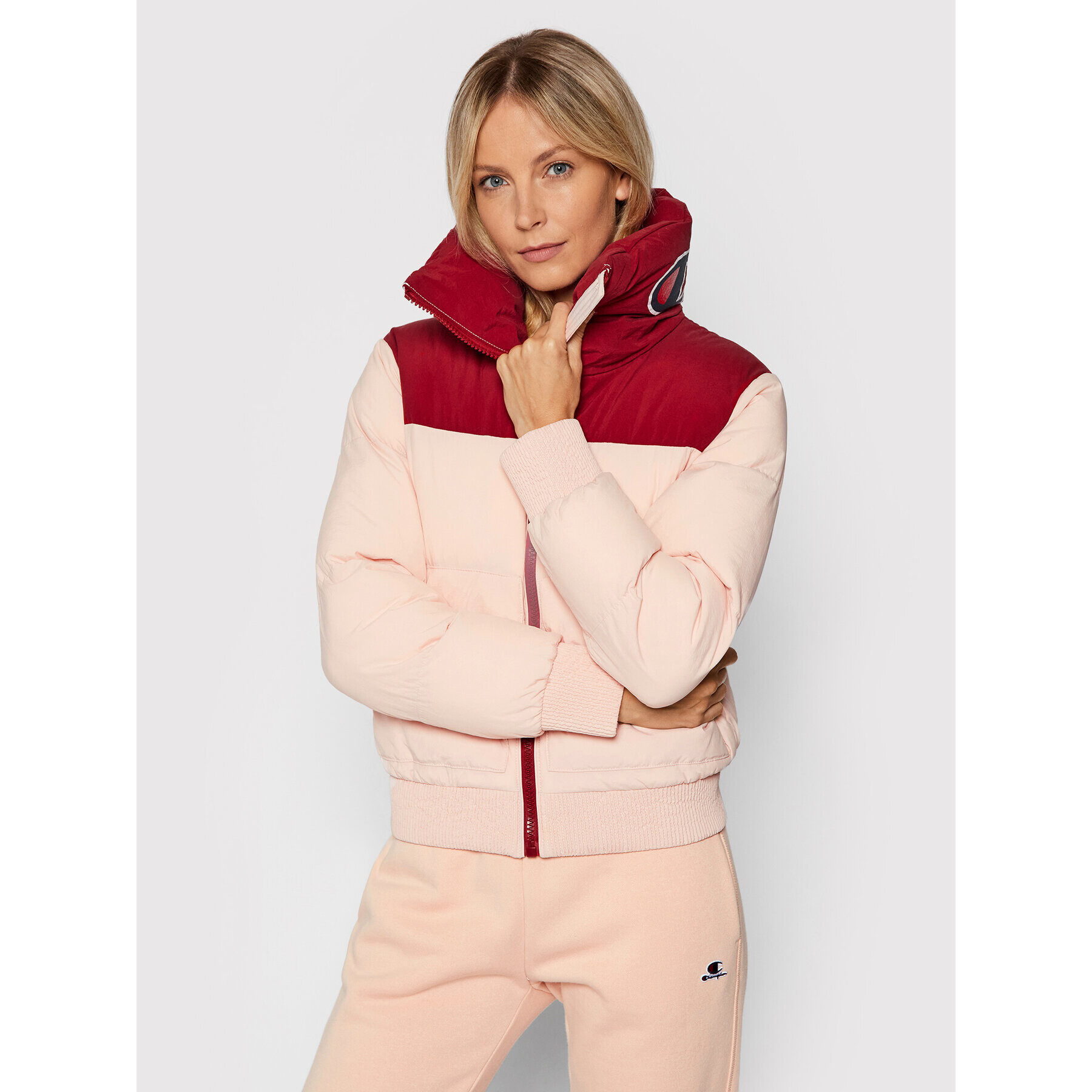 Champion Пухено яке 114597 Розов Regular Fit - Pepit.bg