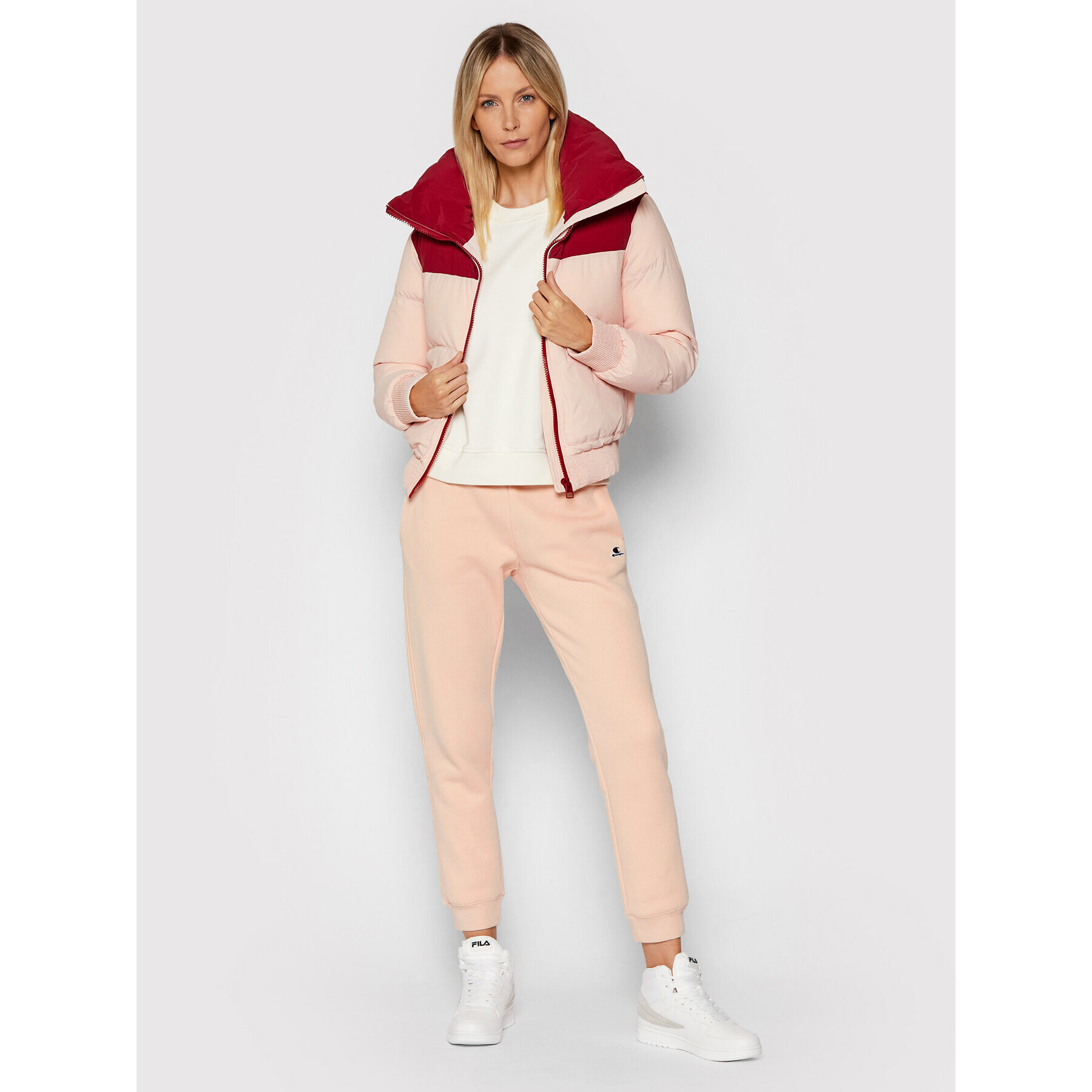 Champion Пухено яке 114597 Розов Regular Fit - Pepit.bg