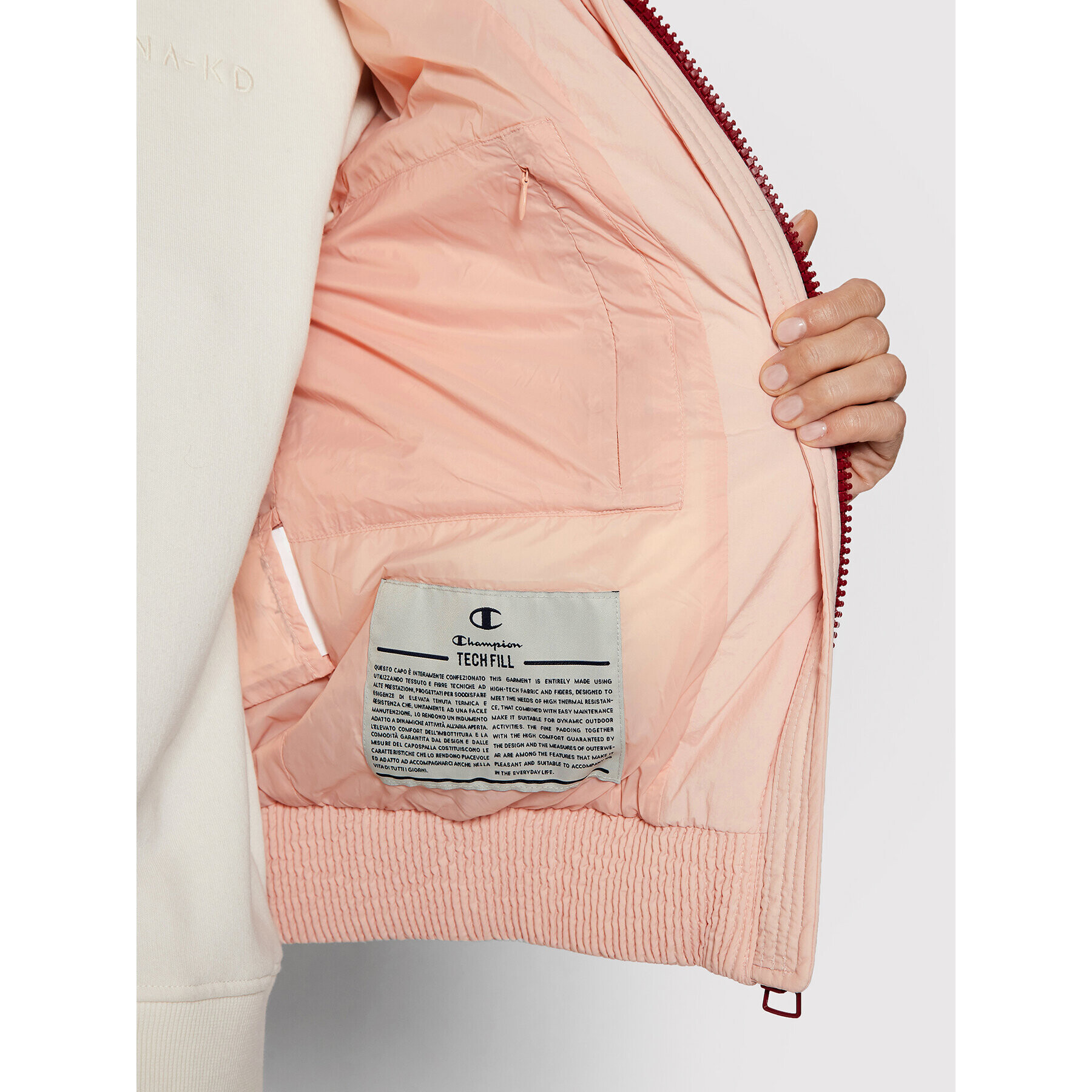 Champion Пухено яке 114597 Розов Regular Fit - Pepit.bg