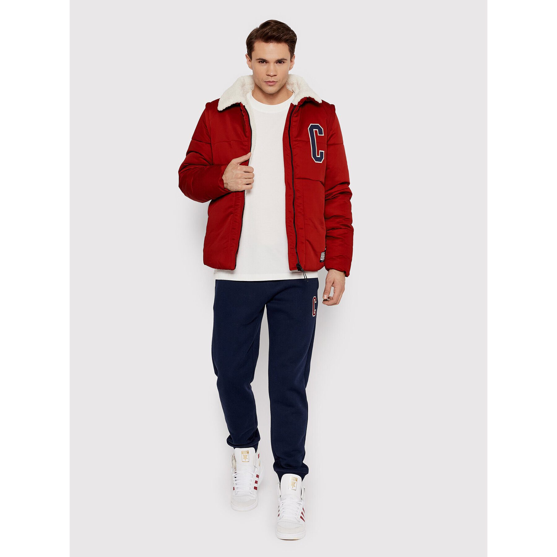 Champion Пухено яке 216735 Червен Regular Fit - Pepit.bg