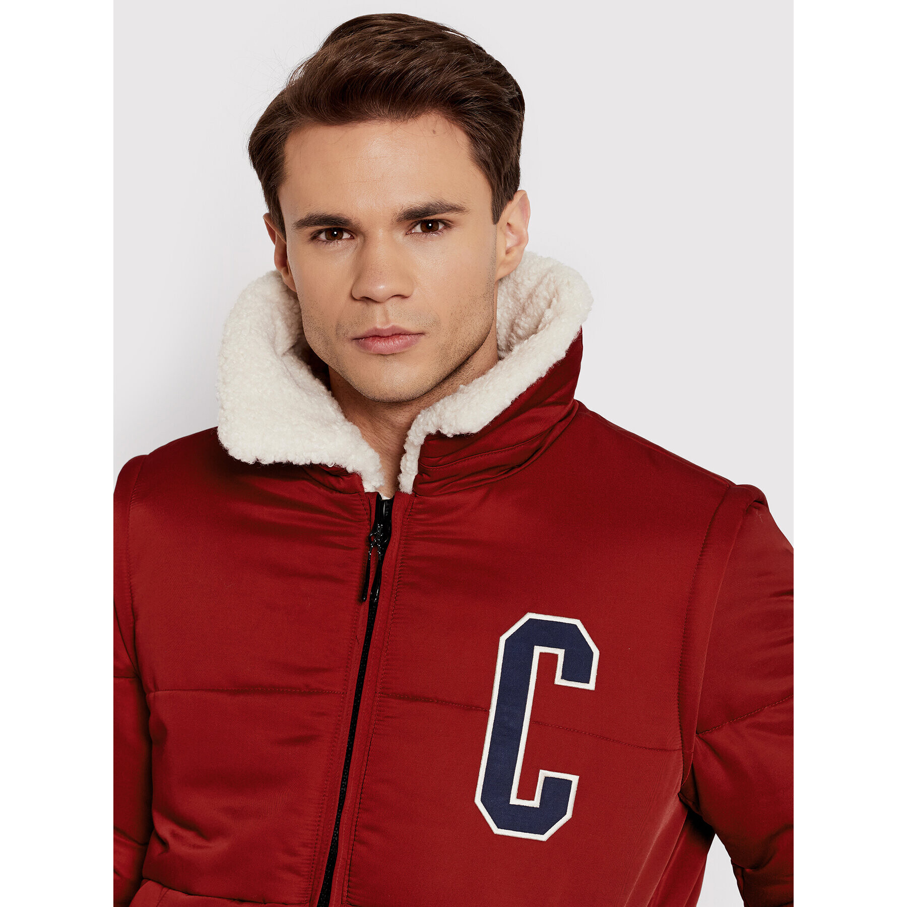 Champion Пухено яке 216735 Червен Regular Fit - Pepit.bg